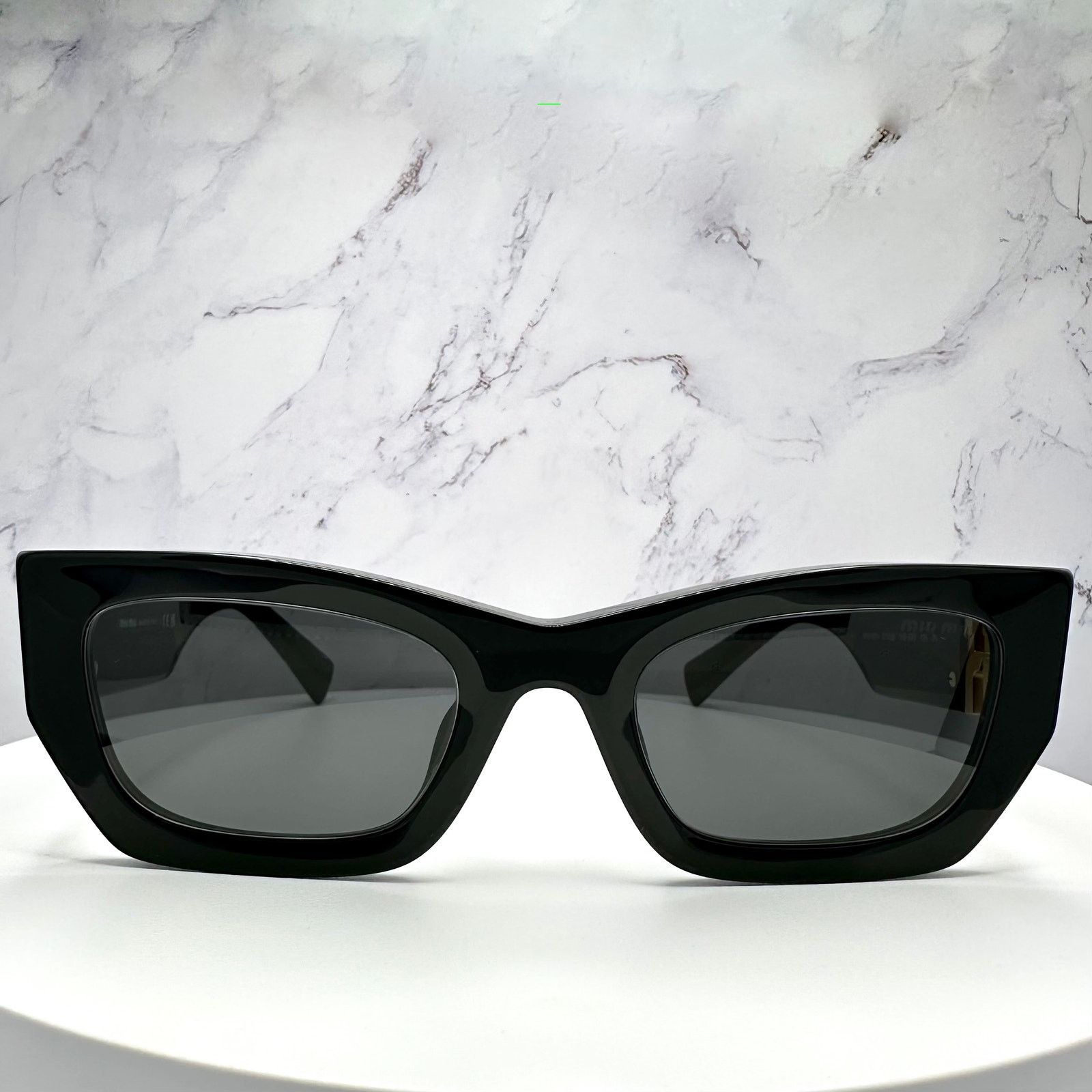 Miu Miu MIU MIU Sunglasses New Black Gold Metal Logo Cat Eye Size ONE SIZE - 2 Thumbnail