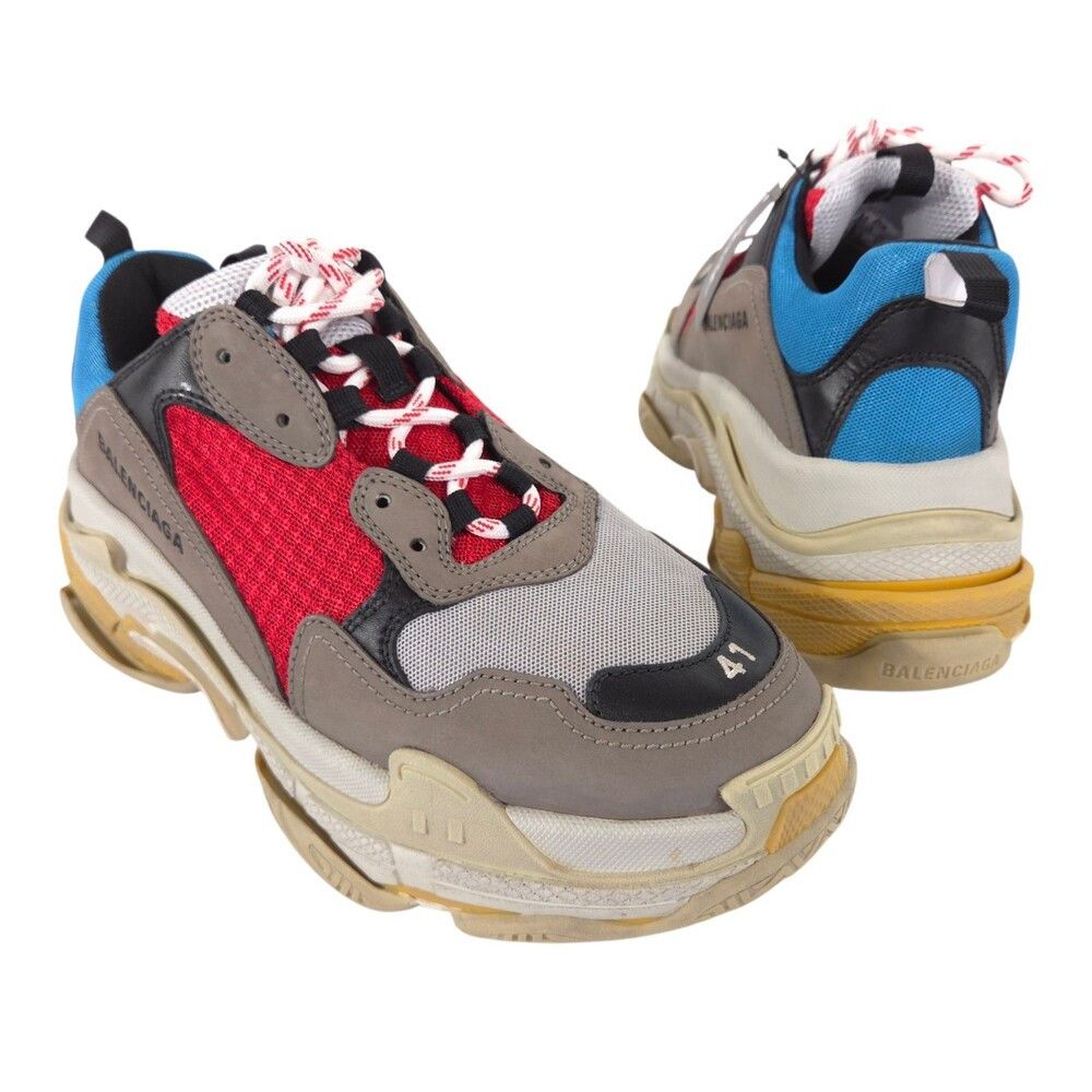 Balenciaga Balenciaga Triple S Sneakers US 8 EU 41 Mens Blue Red Gray Size US 8 / EU 41 - 1 Thumbnail