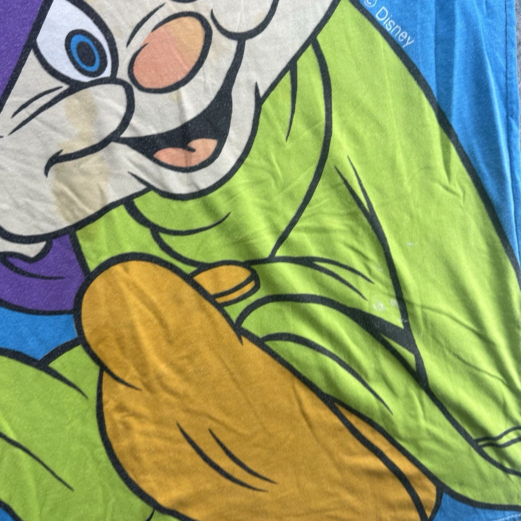 Disney VINTAGE Disney Snow White Shirt One Size Unisex Oversized Nightwear Blue 1990s Graphic Tee Mens Womens Boys Girls Size US M / EU 48-50 / 2 - 7 Thumbnail
