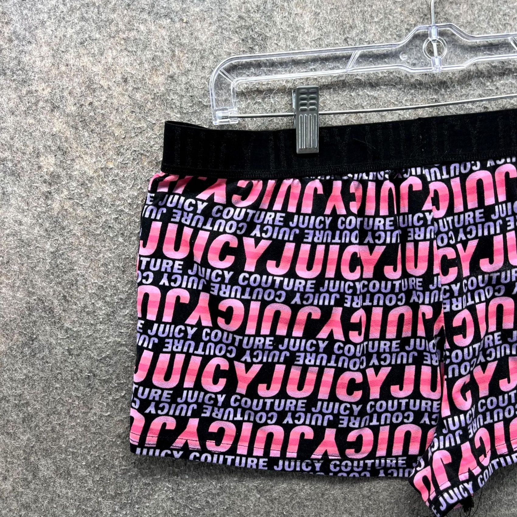 Juicy Couture Juicy Couture Sleep Shorts Womens Large Black Logo Graphic Print Lounge/Stretch Size 36" / US 14 / IT 50 - 7 Thumbnail