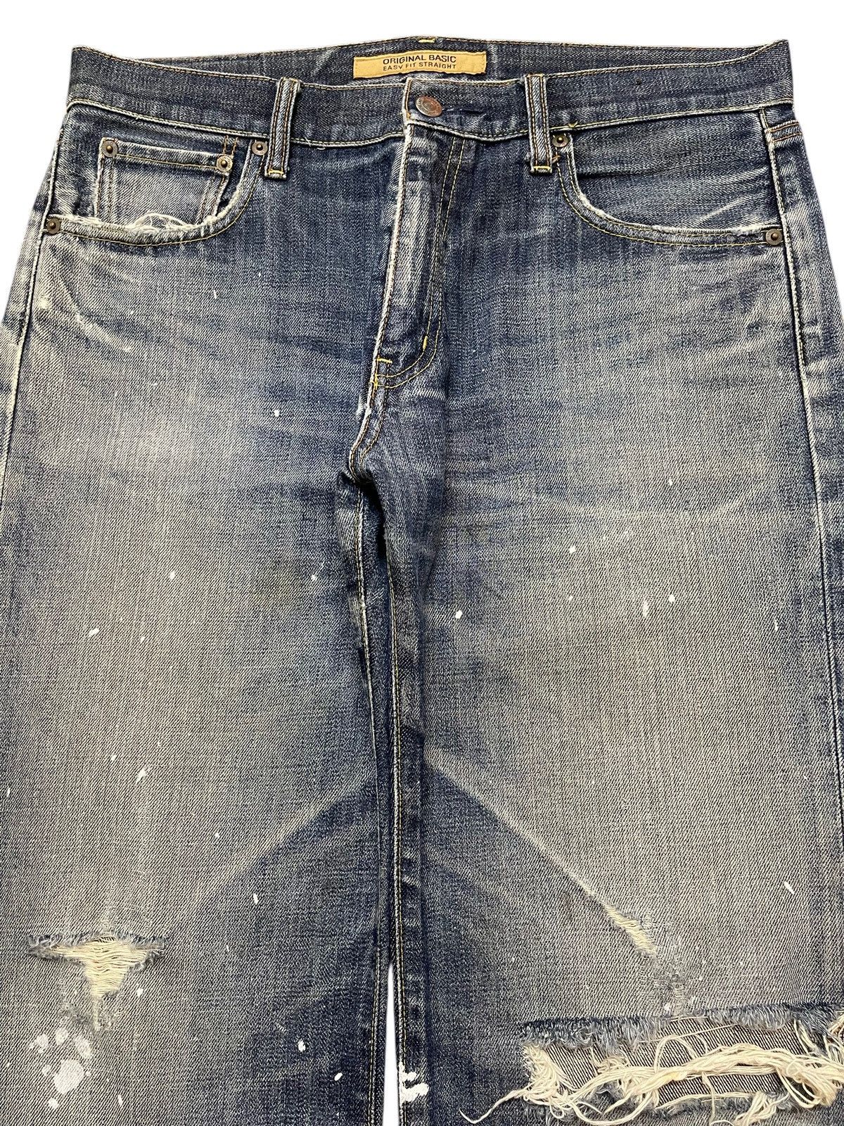 Uniqlo Vintage Japan Uniqlo Faded Wash Paint Splatter Distressed Size US 34 / EU 50 - 3 Thumbnail