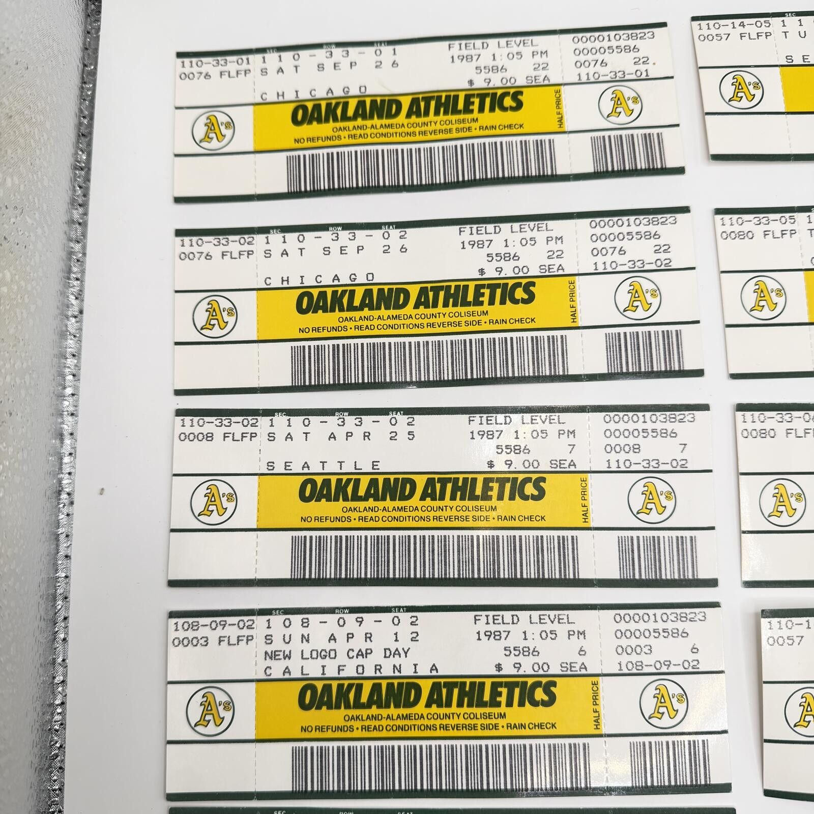 Other MLB Season Tickets Oakland A's 2001 - 2017 Vintage Size ONE SIZE - 2 Thumbnail