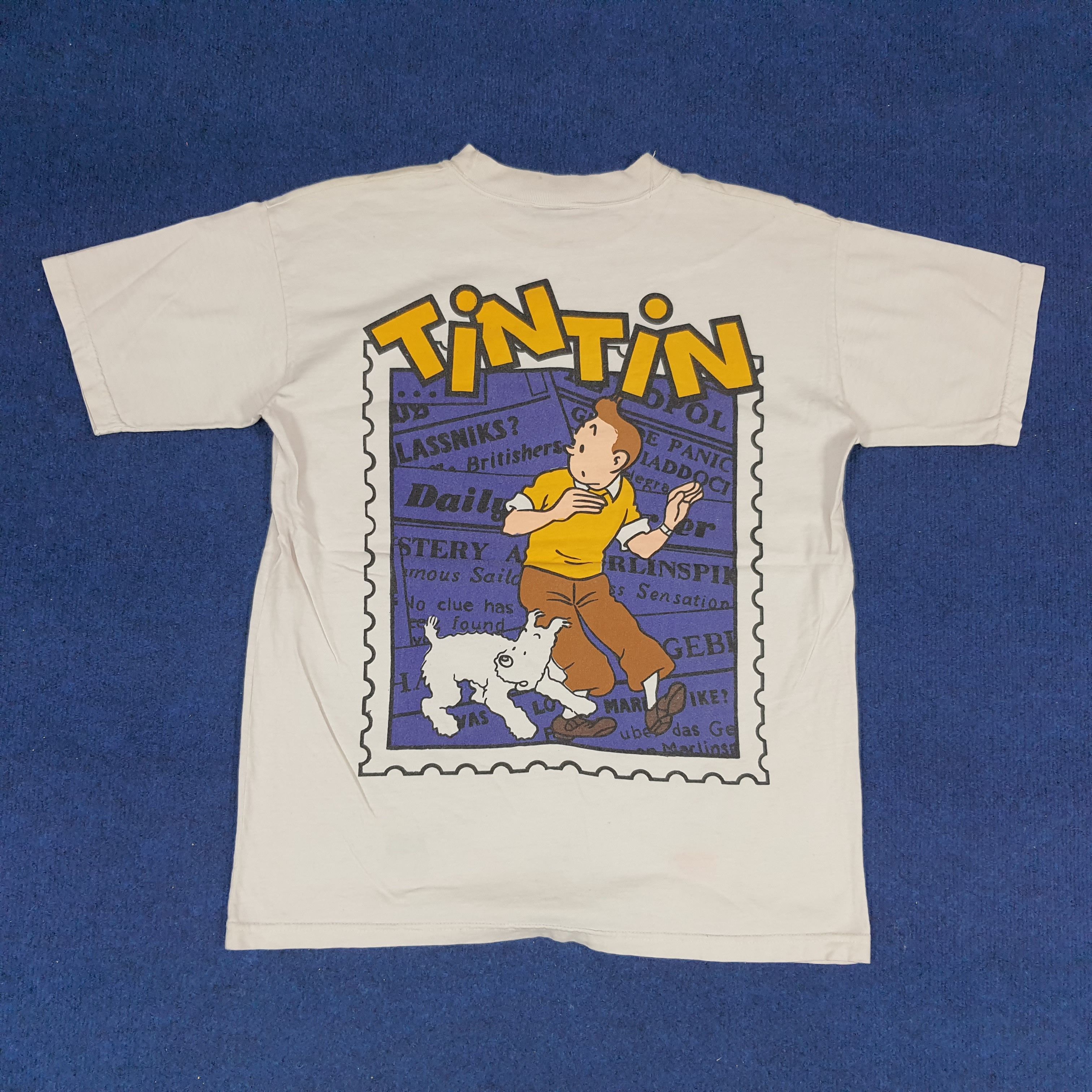 Vintage Vintage Adventure of TinTin Photo Stamp Photo Tees Size US M / EU 48-50 / 2 - 3 Thumbnail