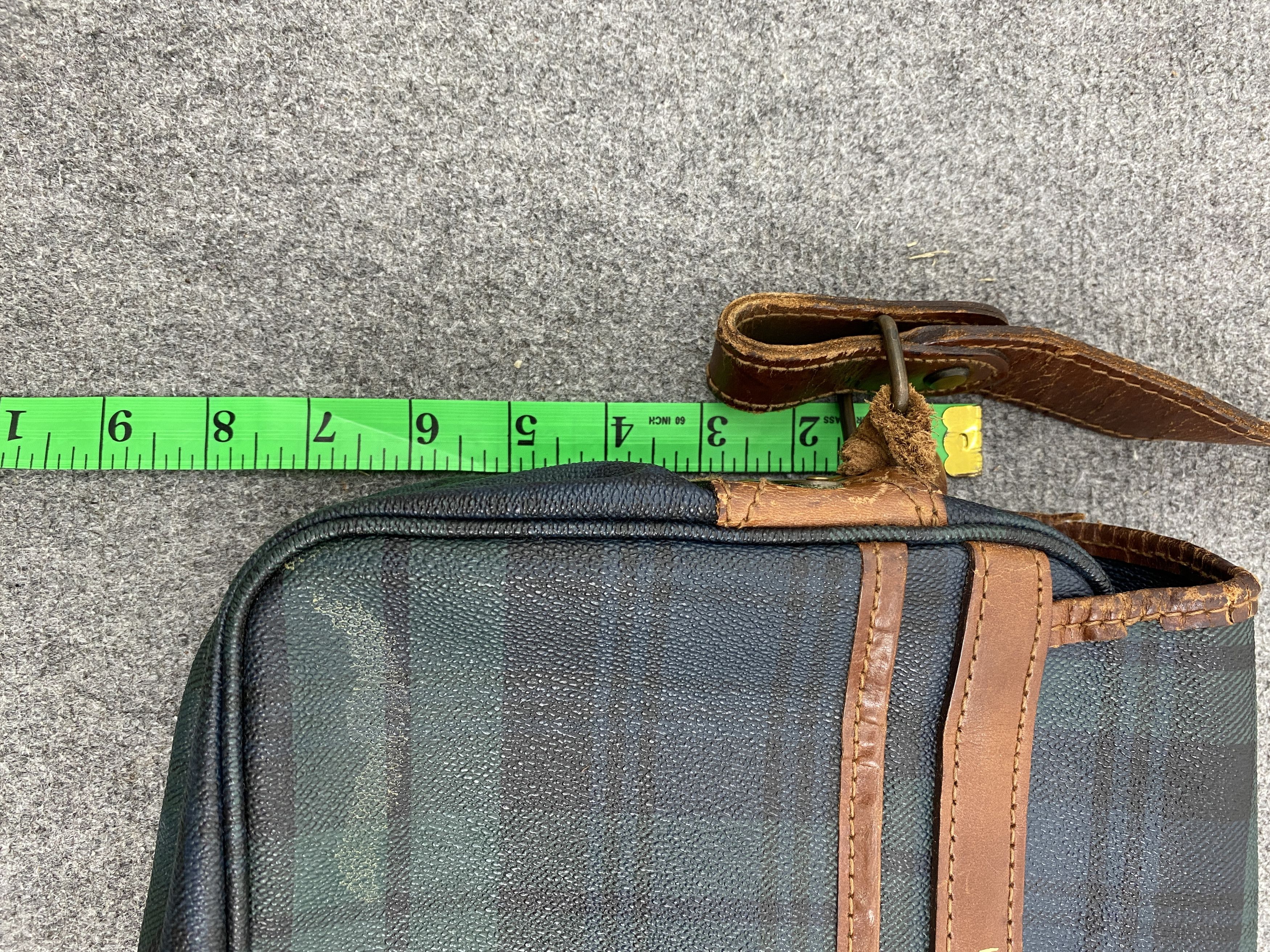 Polo Ralph Lauren × Vintage Vintage 90s Polo RL Plaid Blackwatch Leather Bag BG0108 Size ONE SIZE - 16 Thumbnail