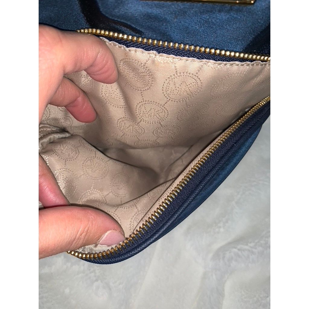 Michael Kors Michael Kors Navy Backpack with Gold Hardware & Logo Plaque Size ONE SIZE - 4 Thumbnail
