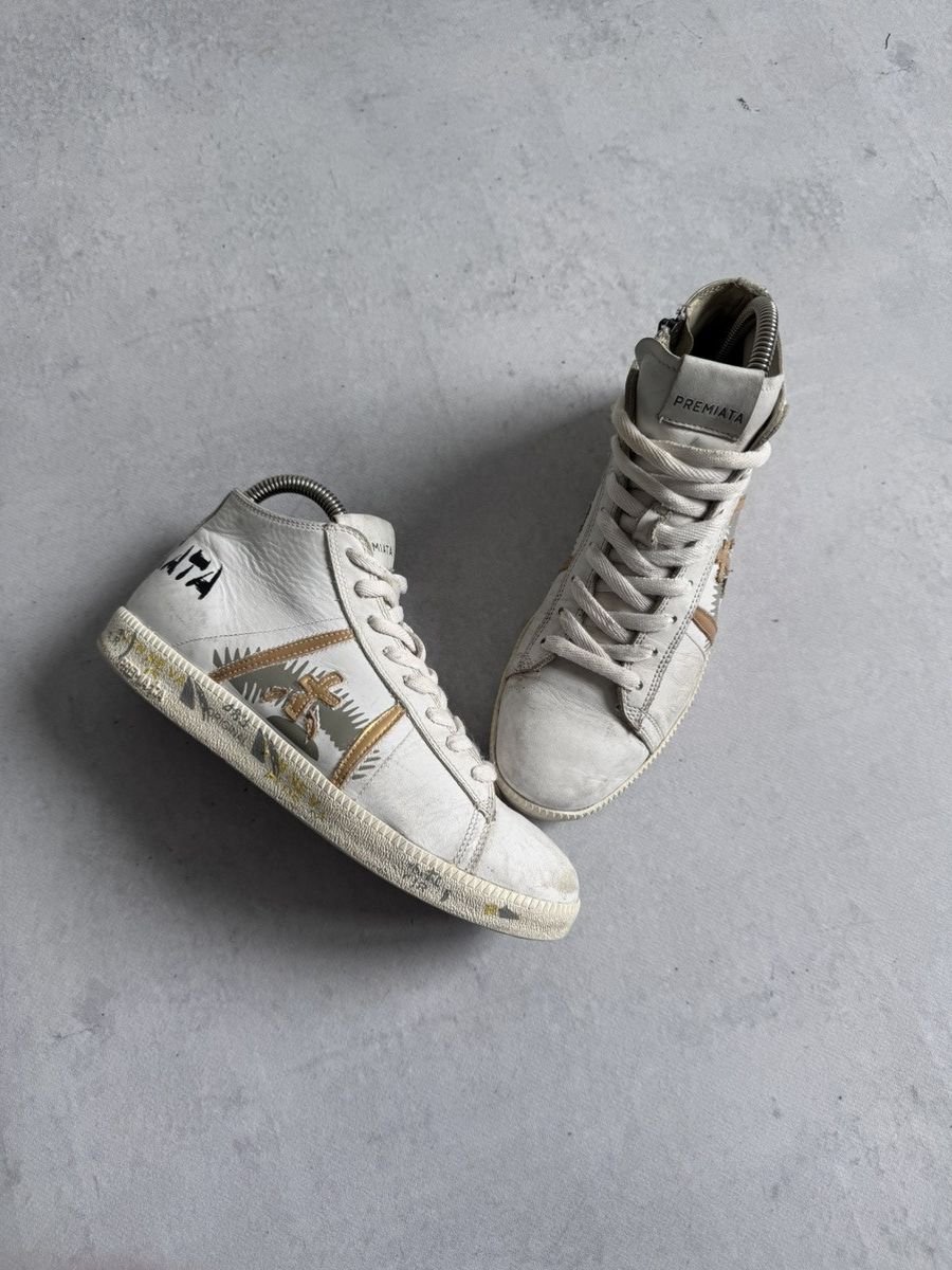 Premiata Premiata Tayld Pelle Womens Hi-Top Italy Streetwear Sneakers Size US 7 / IT 37 - 1 Thumbnail
