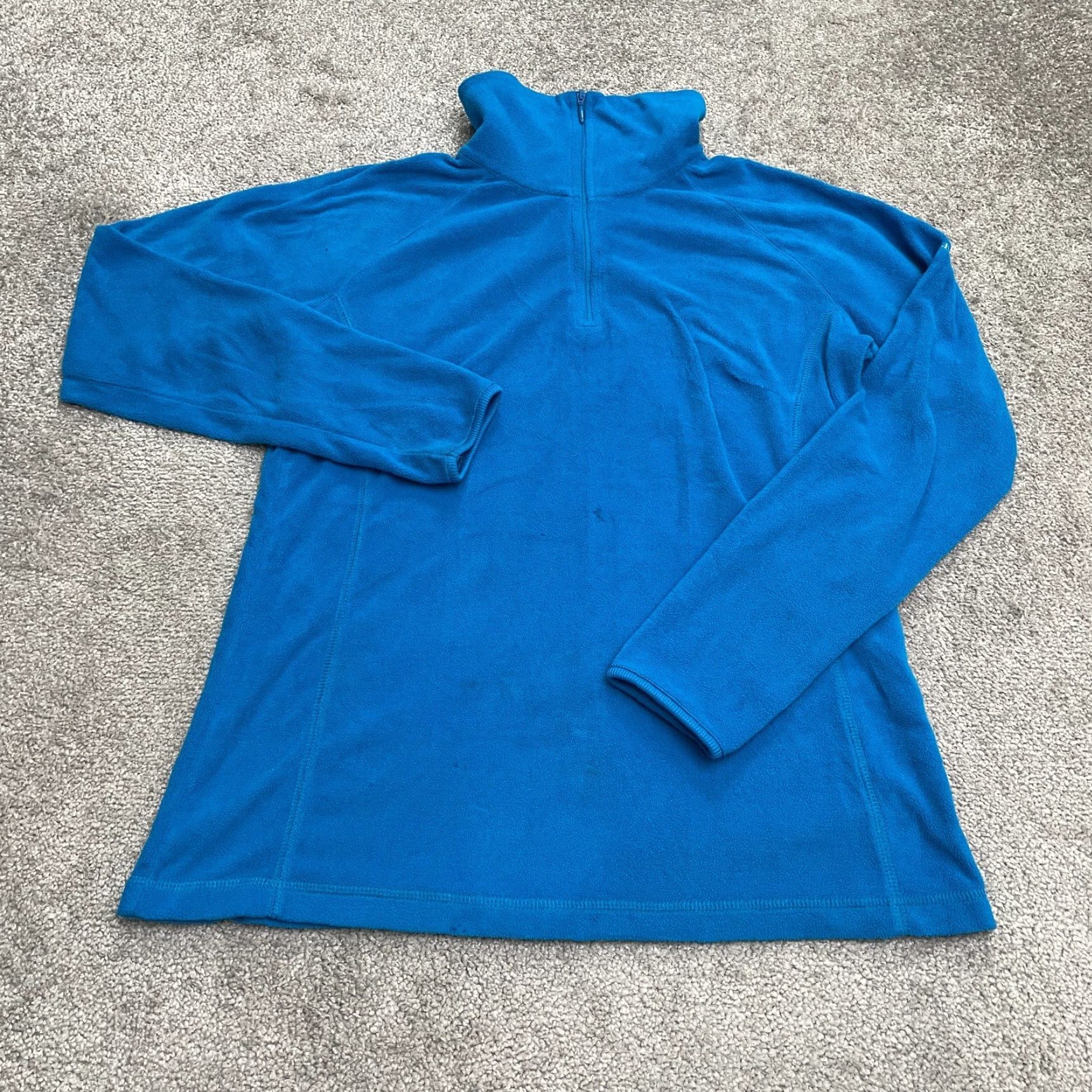 Vintage Columbia Jacket Womens Large Blue 1/4 Zip Fleece Glacial III Indoor Outdoor Lightweight Regular Coat Size L / US 10 / IT 46 - 2 Thumbnail