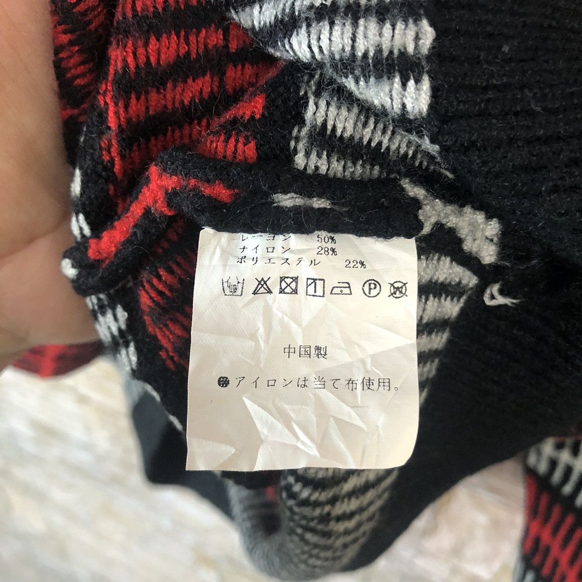 Homespun Knitwear × Japanese Brand × OVER THE STRiPES Merldiom Red stripe Knitwear sweatshirt #A772 Size S / US 4 / IT 40 - 11 Thumbnail