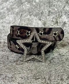 Cowboy Equipment Mayumi x Nami 112 cm pu Leathe r Belt Star buckle Size ONE SIZE - 8 Thumbnail