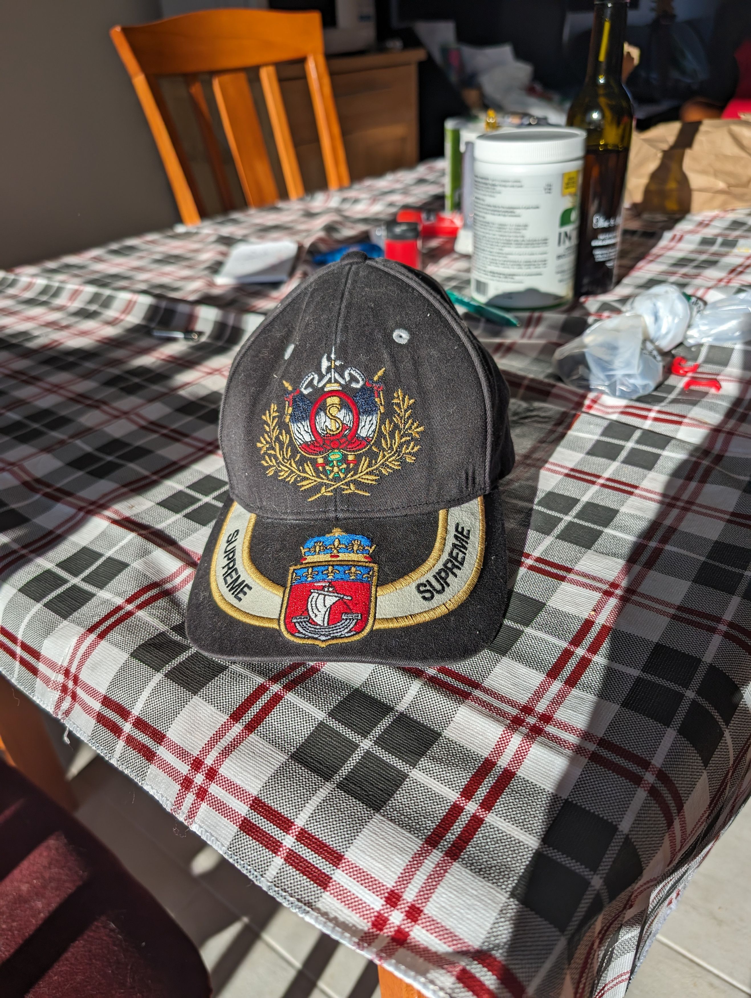 image of Supreme Crest 6-Panel Cap (Naval/marine), Men's