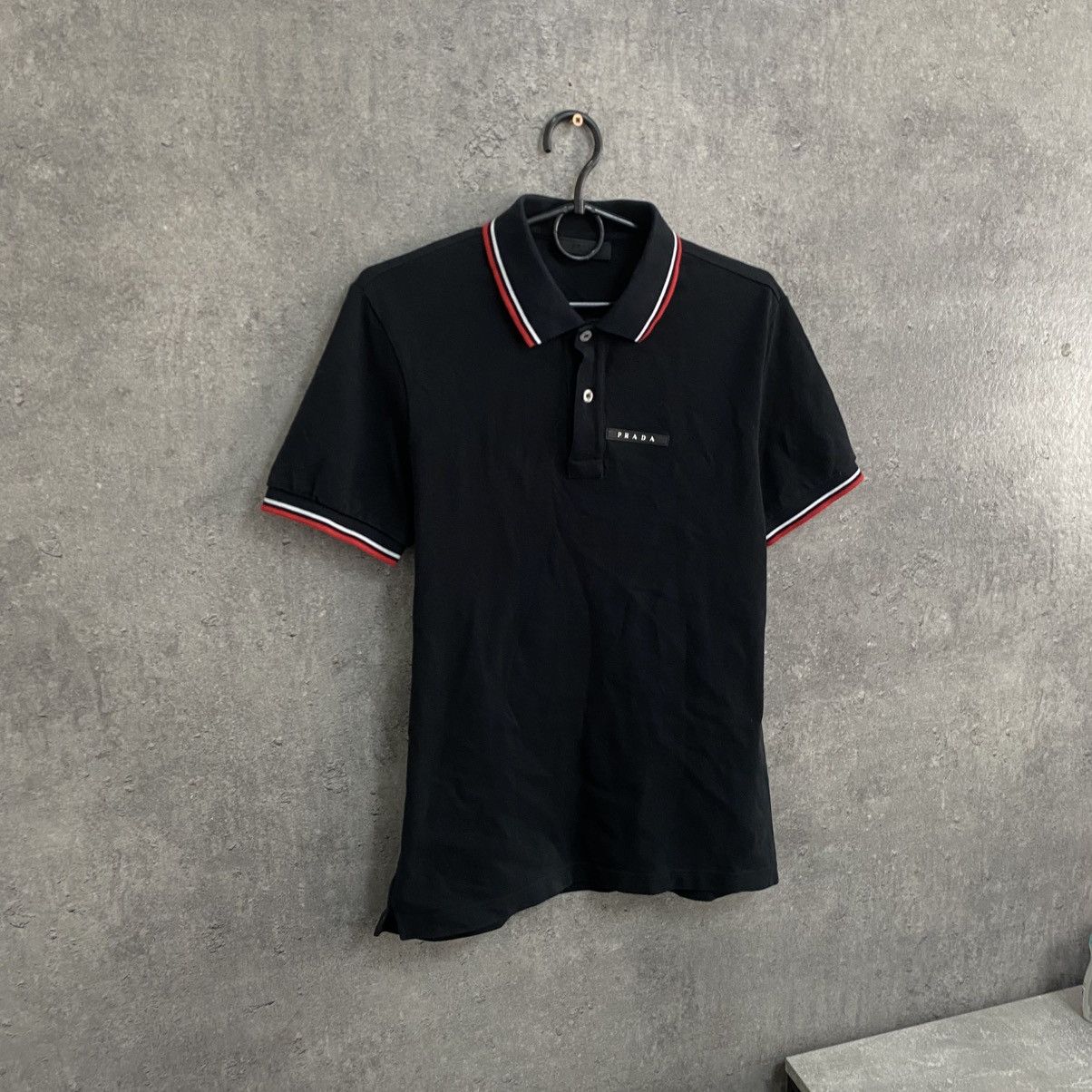 Prada Vintage Prada Red Tab Polo T-Shirt Size US S / EU 44-46 / 1 - 3 Thumbnail
