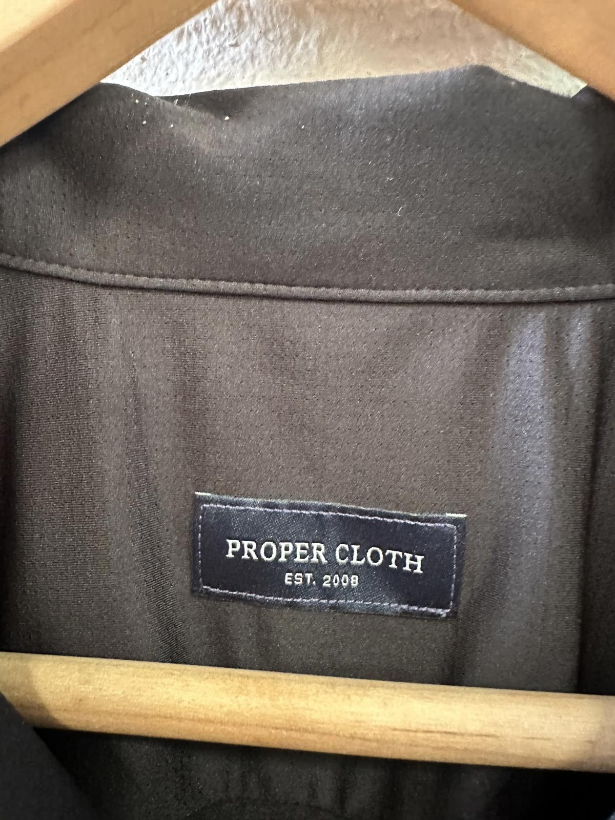 Proper Cloth Proper Cloth Men's Short Sleeve Casual Shirt Black Size US L / EU 52-54 / 3 - 2 Thumbnail