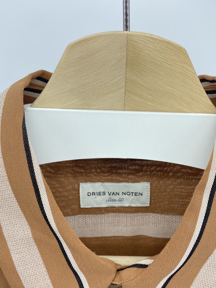 Dries Van Noten Brown Stripe Shirt Size US M / EU 48-50 / 2 - 3 Thumbnail