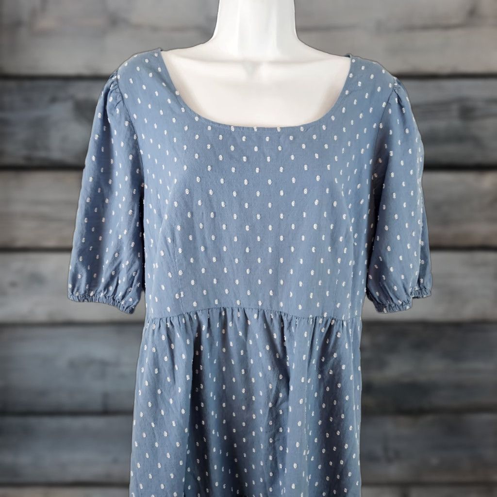 ann taylor blue and white dress Evander 3D Floral Embroidered Maxi Dress - Blue 2