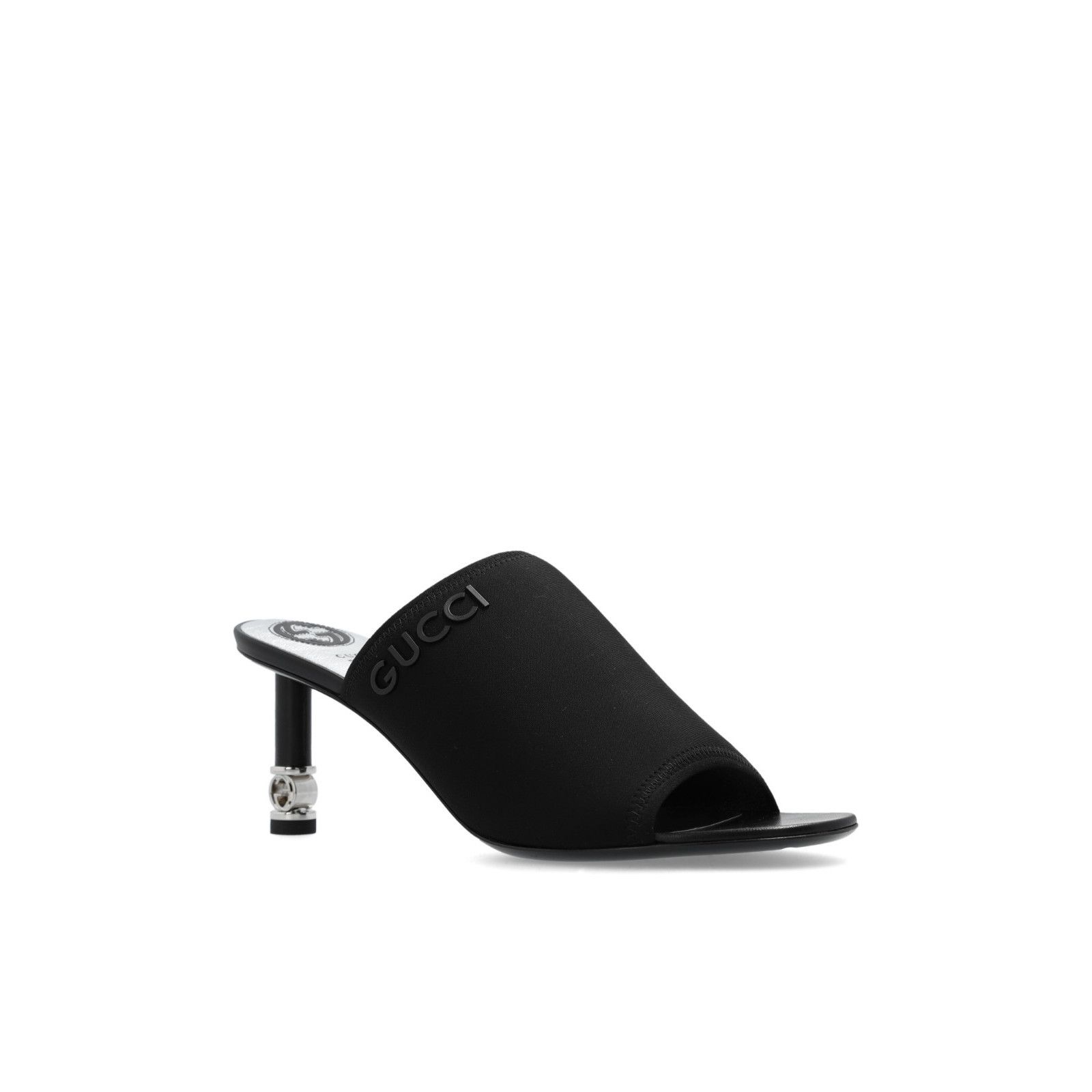 GUCCI Black Fabric 80mm Mules New & Authentic (Women's size: