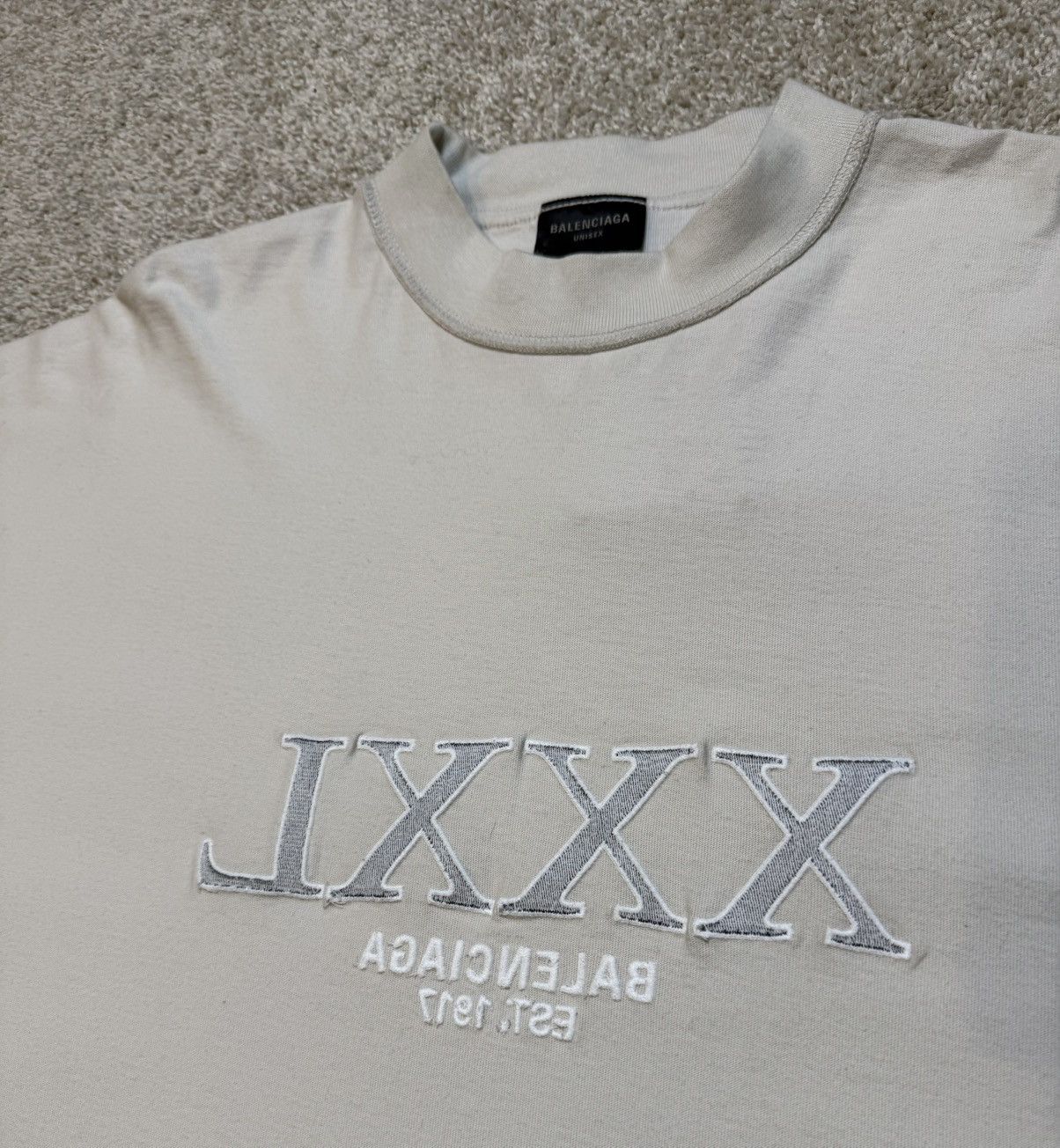 Balenciaga Balenciaga XXXL Inside Out Logo T-Shirt Size US XXL / EU 58 / 5 - 3 Thumbnail