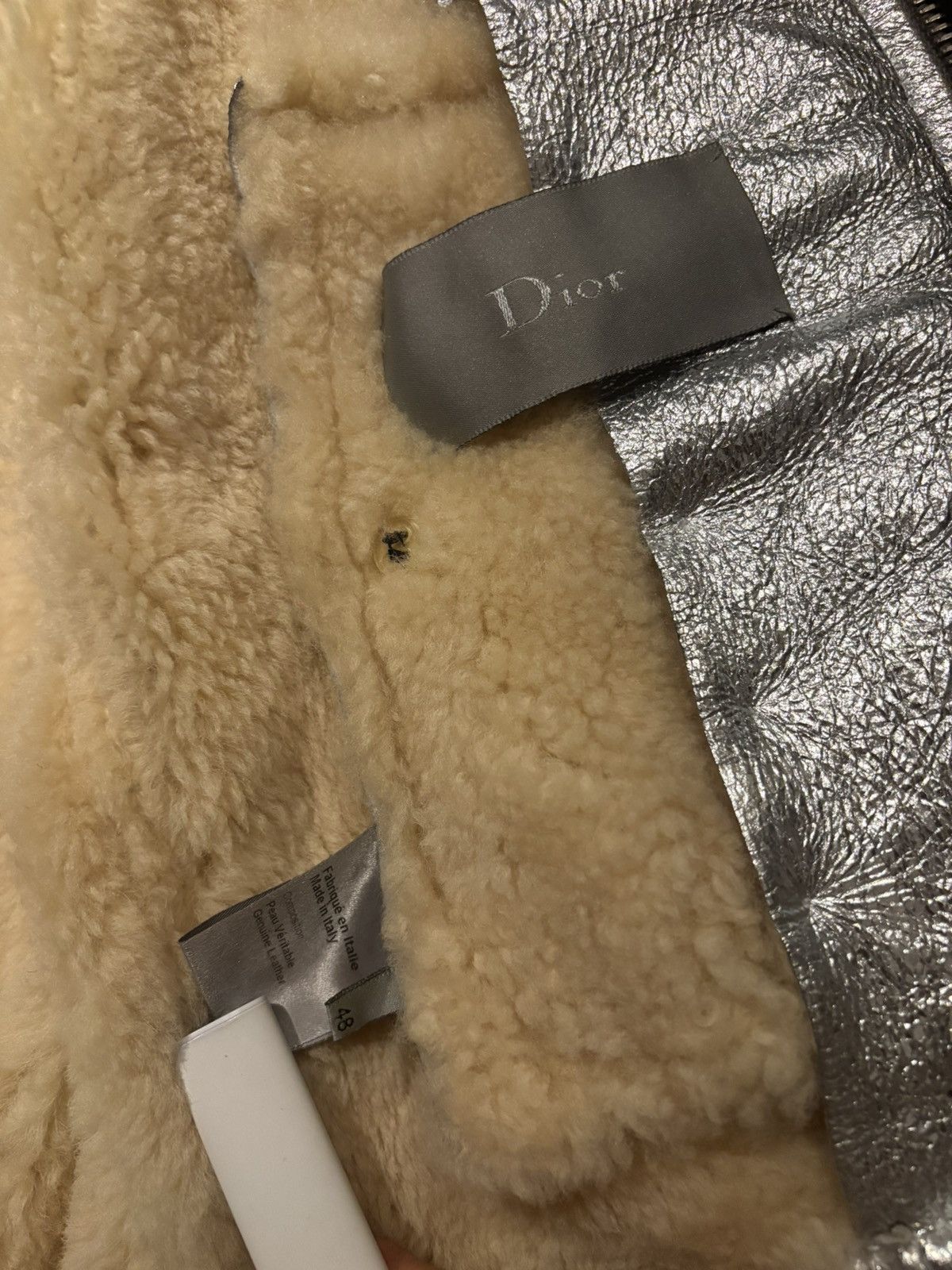 Dior AW07 Dior Homme Silver Glitter Shearling Jacket Size US M / EU 48-50 / 2 - 4 Thumbnail