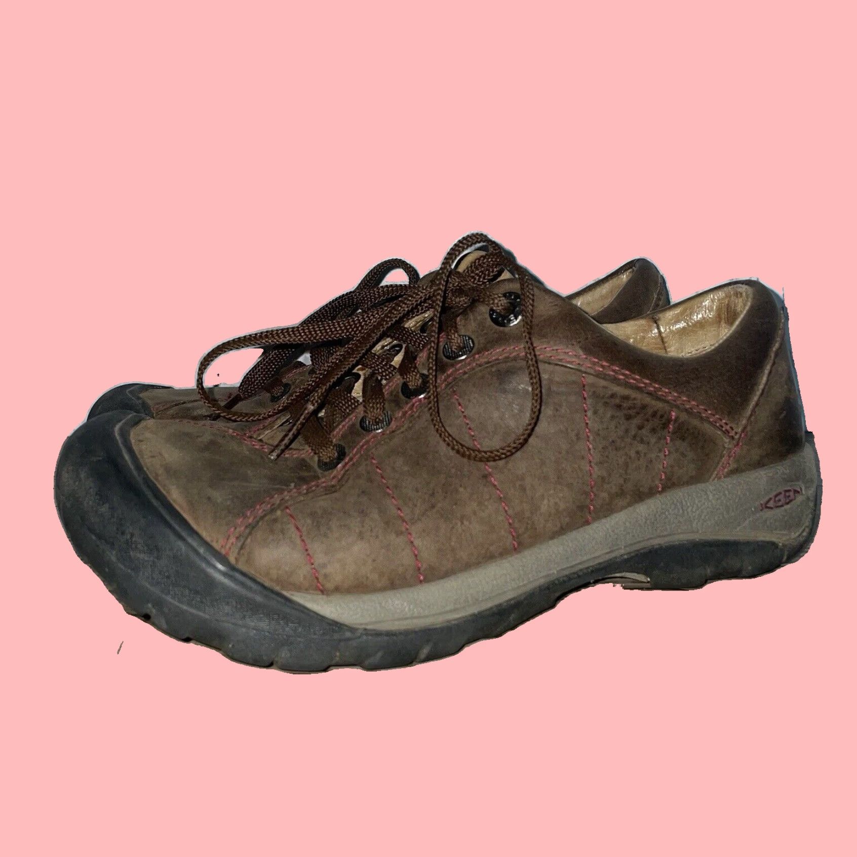 Keen Brown Laced Hiking Shoes Womens Size 6 Athletic Sneakers