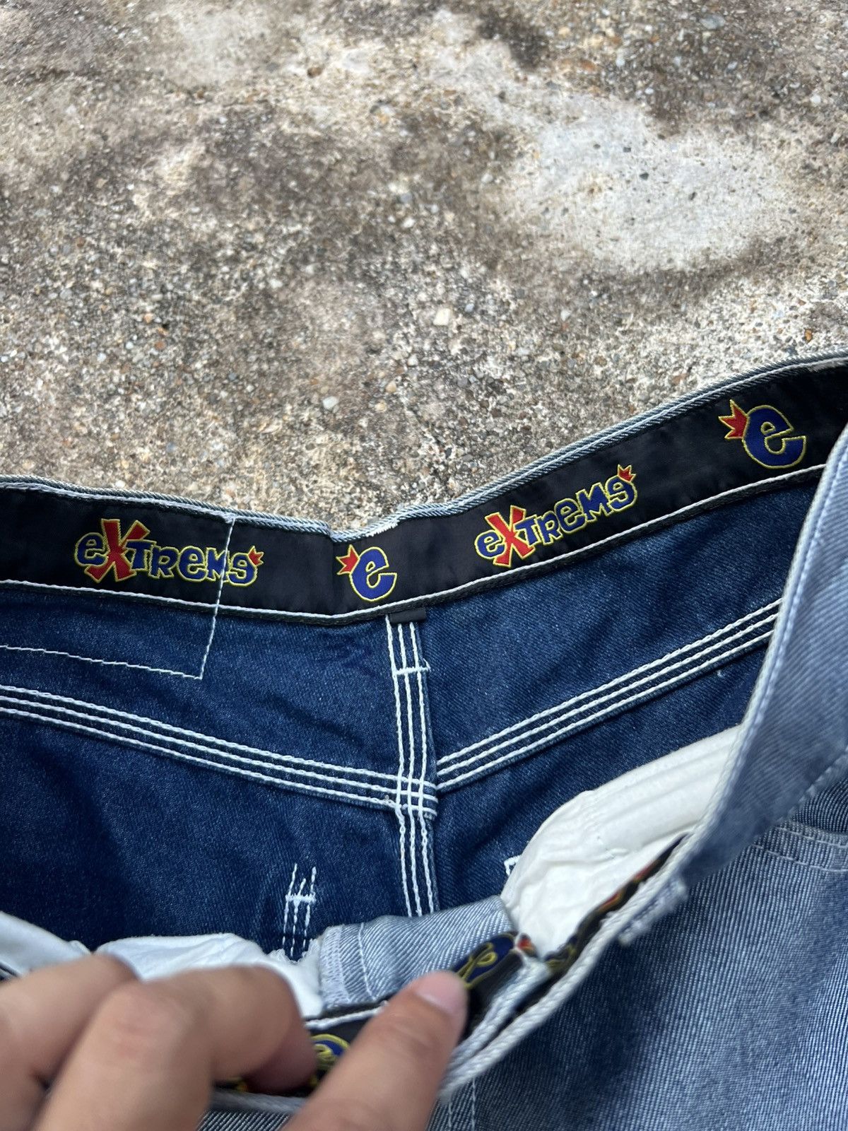 JNCO Extrems Y2K Baggy Denim Hip Hop Style Size US 30 / EU 46 - 7 Thumbnail