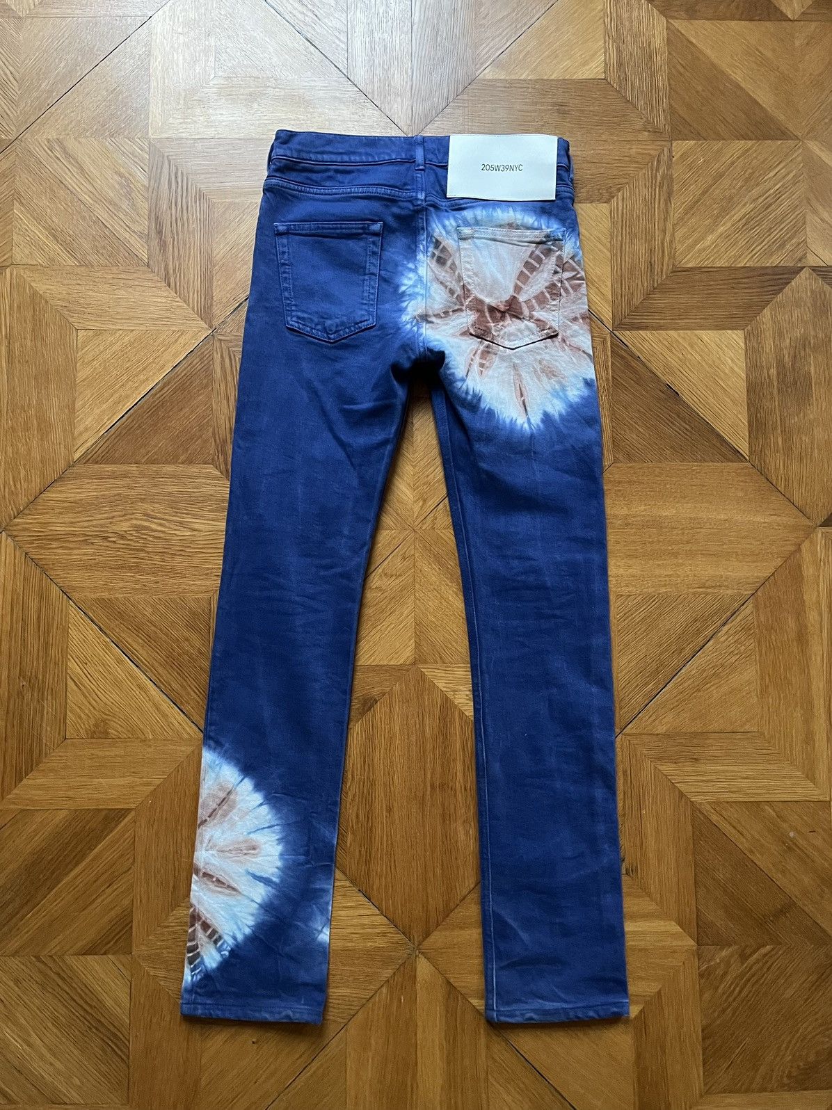 Calvin Klein 205W39NYC SS19 Blue Tie Dye Denim Size US 27 - 6 Thumbnail