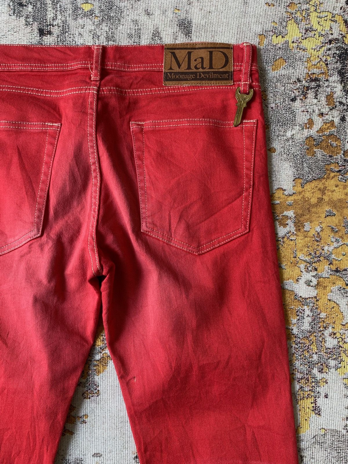 Japanese Brand Mad Japan Denim Curve Leg Design Size US 31 - 15 Thumbnail
