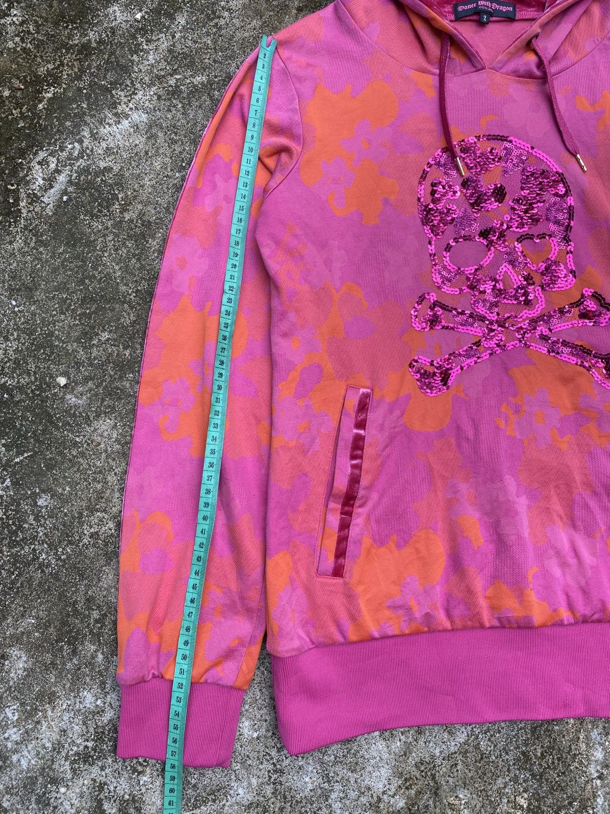 If Six Was Nine JAPANESE BRAND DANCE WITH DRAGON SKULL PINK HOODIES Size ONE SIZE - 10 Thumbnail
