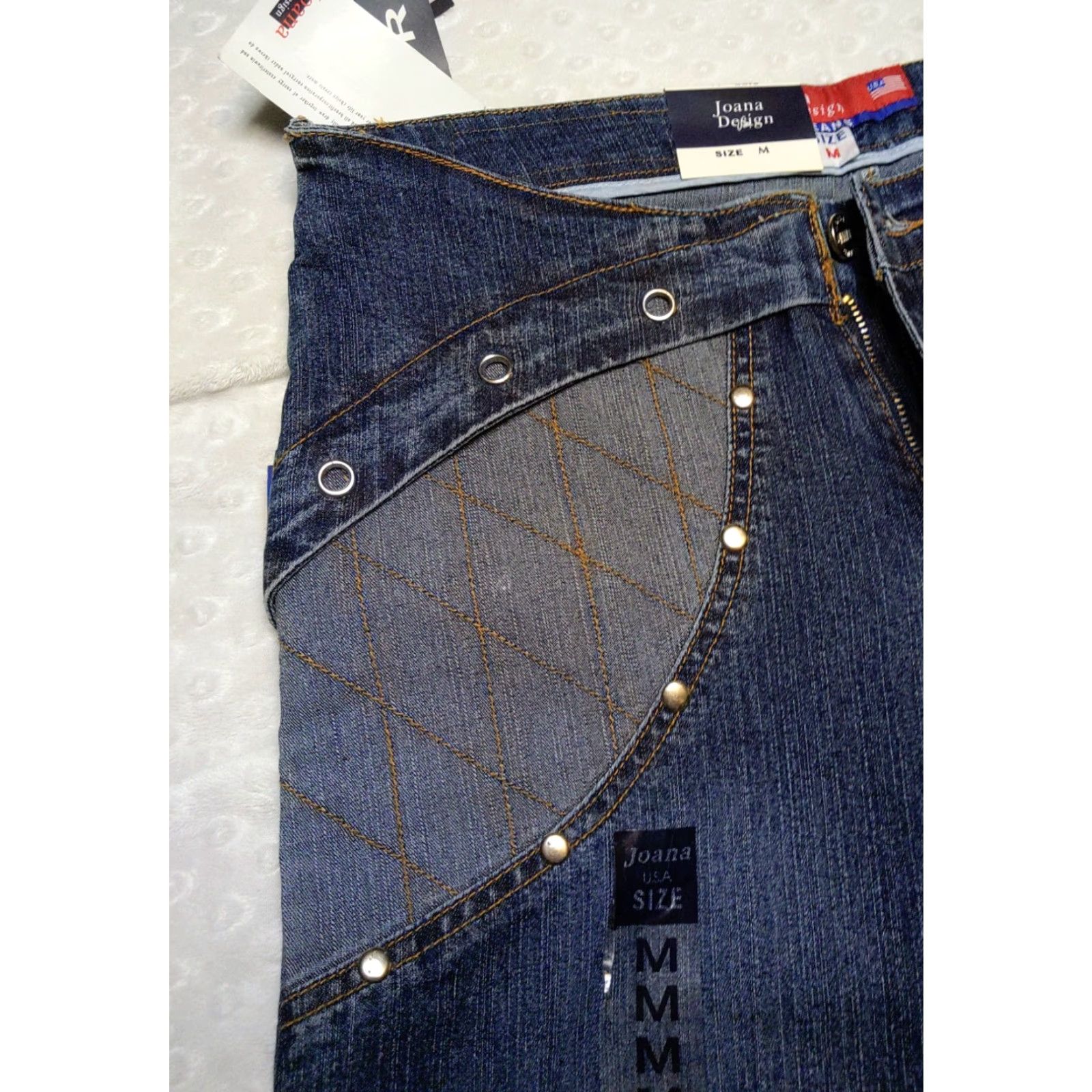 Denime VINTAGE Joana Designs Women's Classic Flare Jeans Blue Denim Embroidered Size Med 30 USA Size 30" / US 8 / IT 44 - 4 Thumbnail