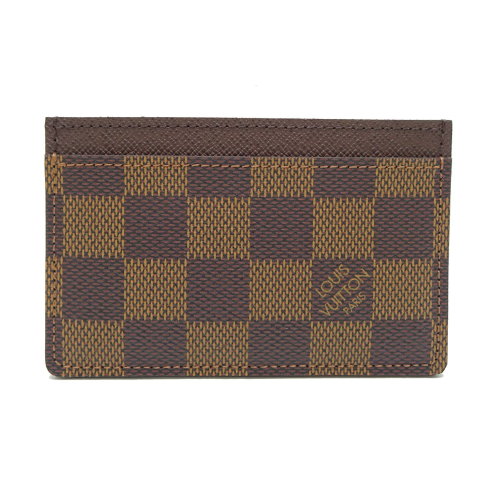 Louis Vuitton Louis Vuitton Porte Carte Sampur Women's/Men's Card Case N61722 (Discontinued) Damier Brown Size ONE SIZE - 1 Thumbnail