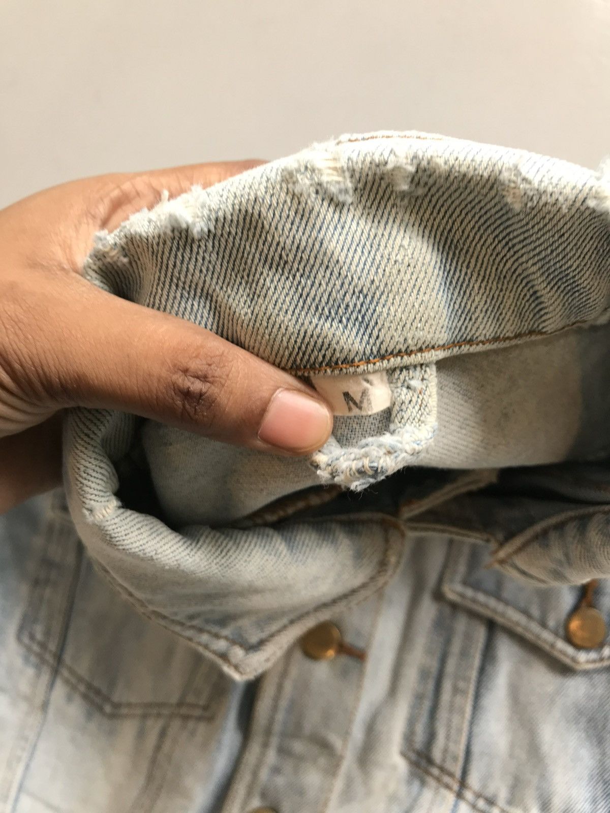 Designer Vintage Hip Hop faded denim jacket Size US S / EU 44-46 / 1 - 7 Thumbnail
