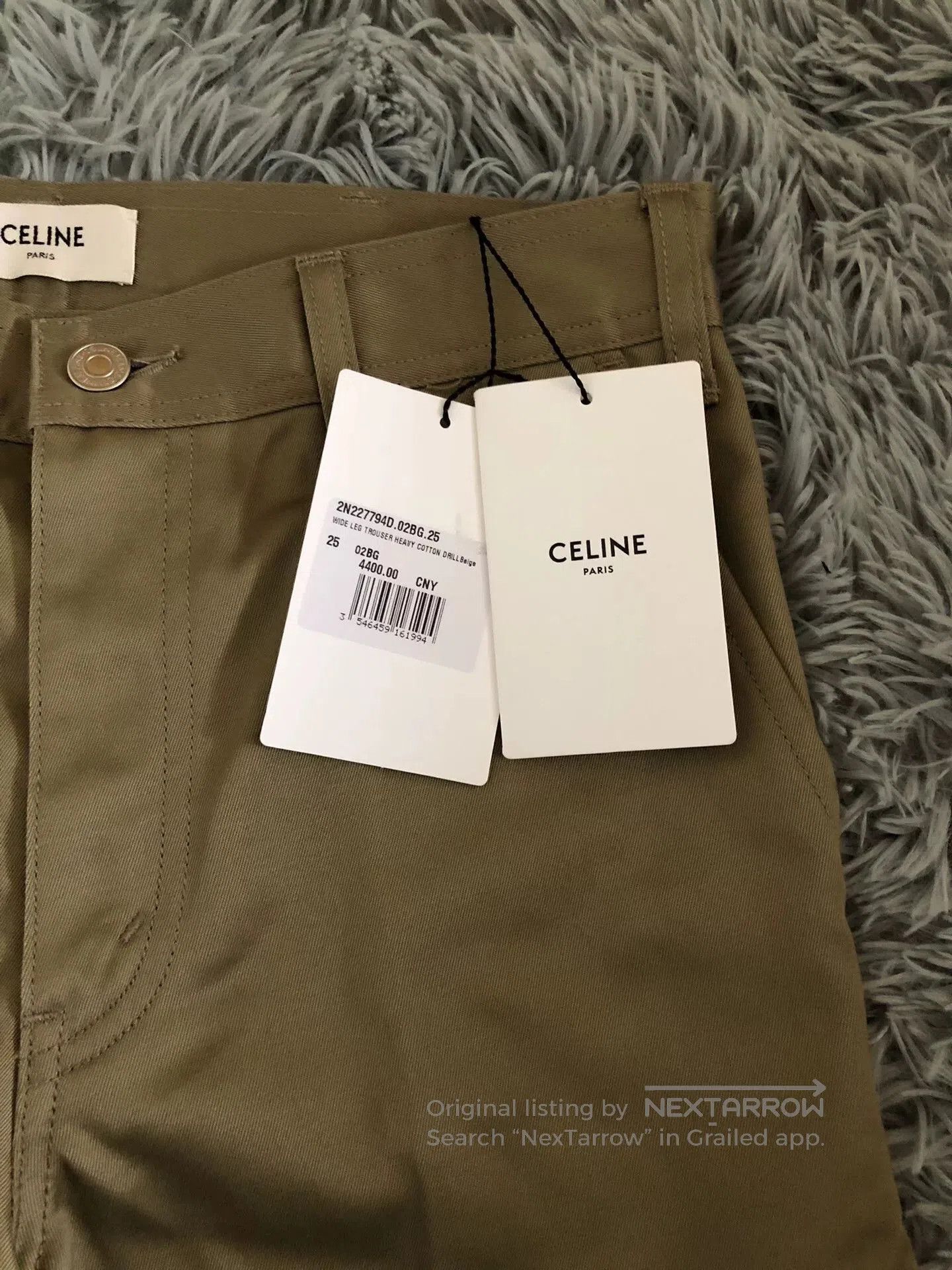 Celine Celine Military Green Flared Straight Pants. Size 25" / US 0 / IT 36 - 2 Thumbnail