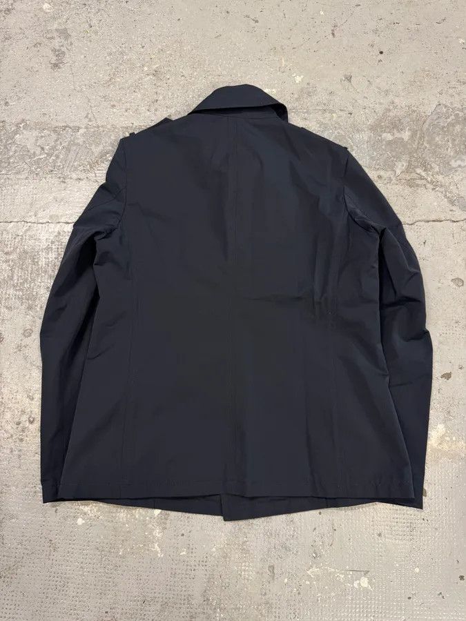 Prada 2000s Prada Navy Asymmetrical Naval Buttoned Rain Jacket Size US M / EU 48-50 / 2 - 4 Thumbnail