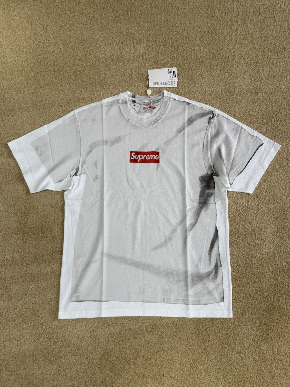 Supreme × mm6 ボックスロゴTシャツ Supreme MM6 Maison Margiela Box Logo Tee White Men's - SS24 - US