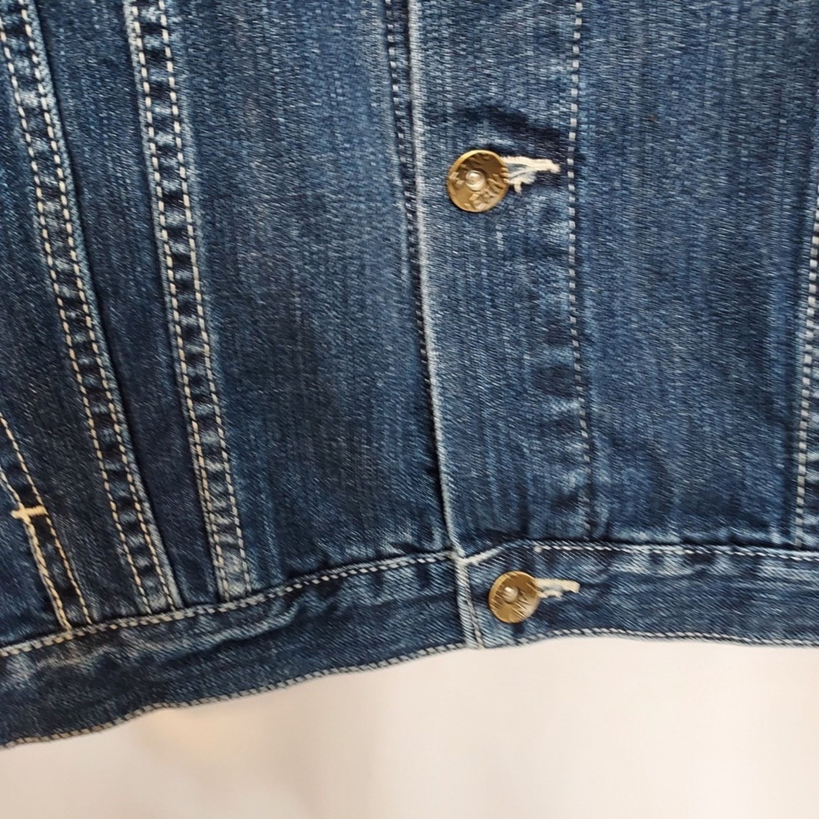 Other UK Spot Jeans Blue Denim Button Utility Pockets Western Jacket Size M / US 6-8 / IT 42-44 - 5 Thumbnail