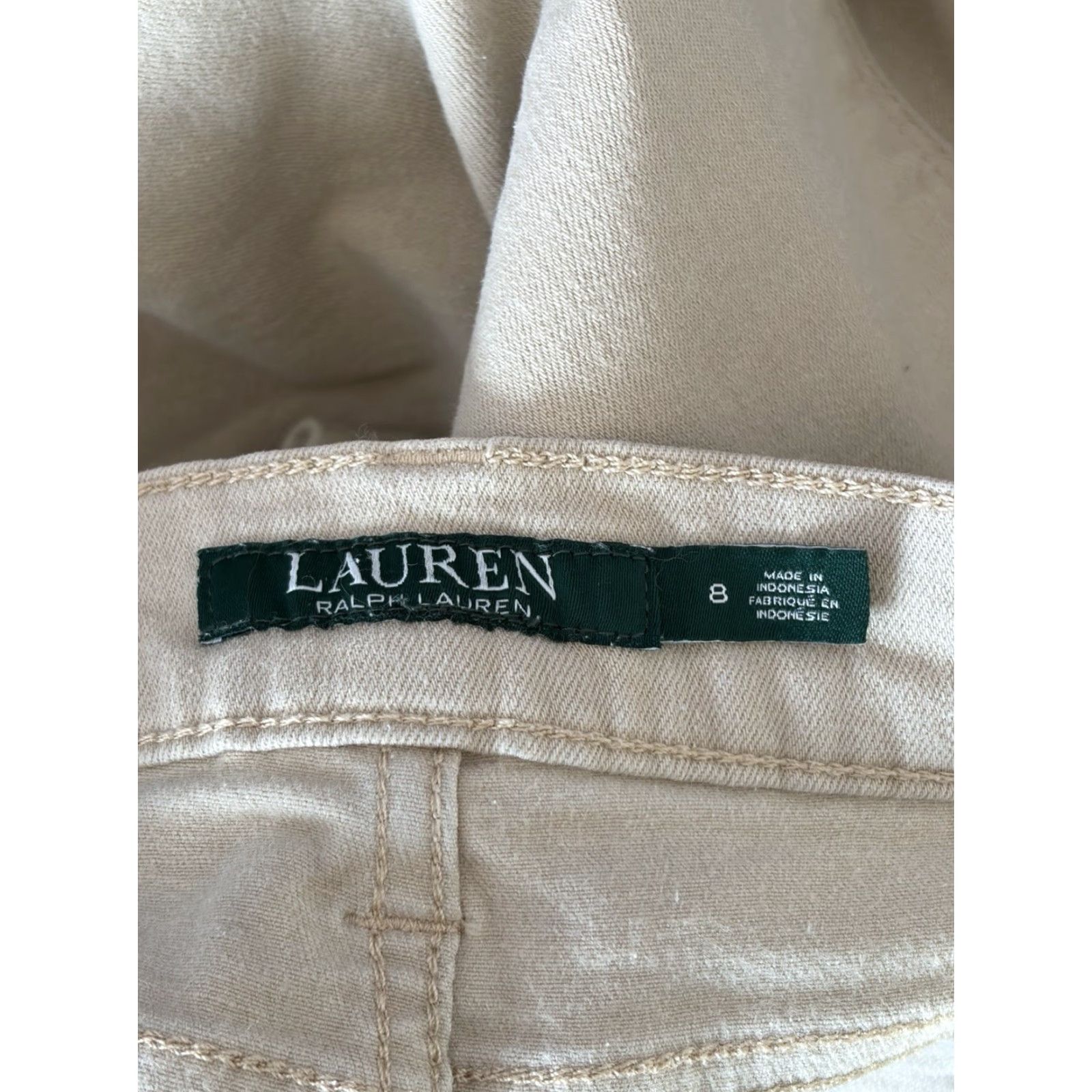 Ralph Lauren Lauren Ralph Lauren Jeans Womens Modern Straight Leg Denim Beige sz 8 Size 30" / US 8 / IT 44 - 7 Thumbnail