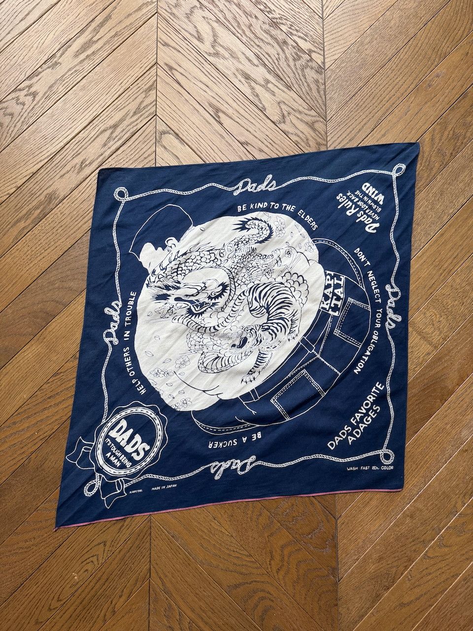 Kapital [OS] Fastcolor Selvedge "DAD" Bandana Size ONE SIZE - 1 Thumbnail