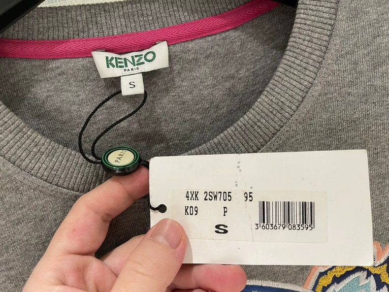 Kenzo KENZO Tiger head grey hoodie Size US S / EU 44-46 / 1 - 7 Thumbnail