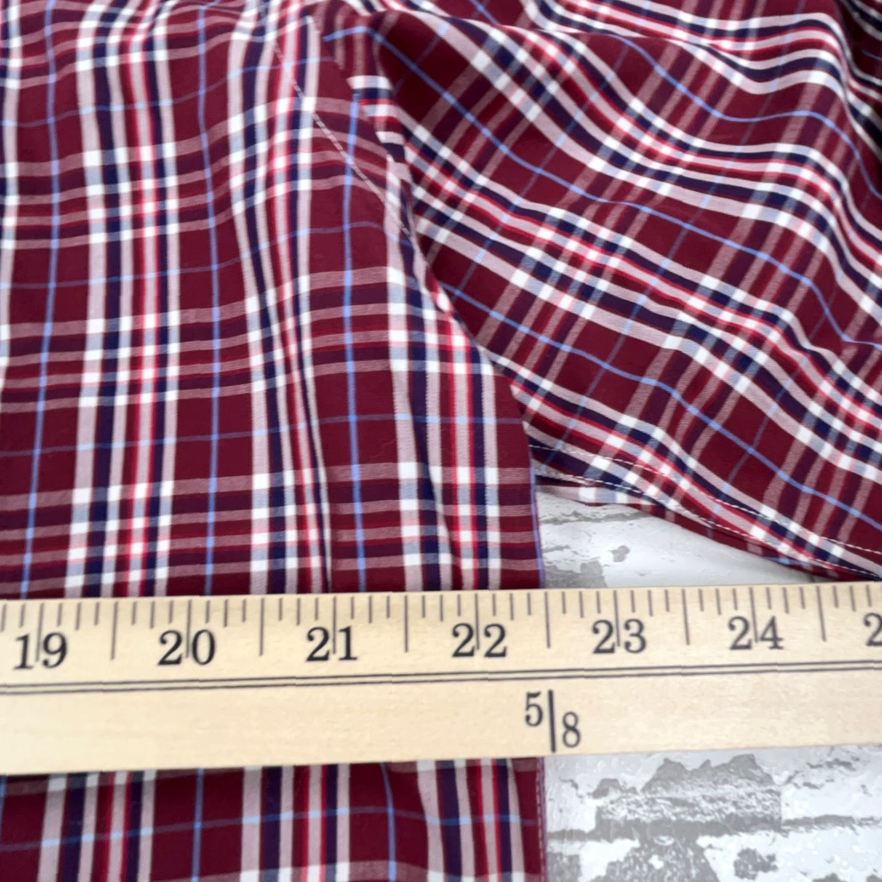 UNTUCKit UNTUCKit Shirt Men L Red Plaid Dress Poplin Lightweight Button-Up Casual Snap Free Size 42R - 7 Thumbnail