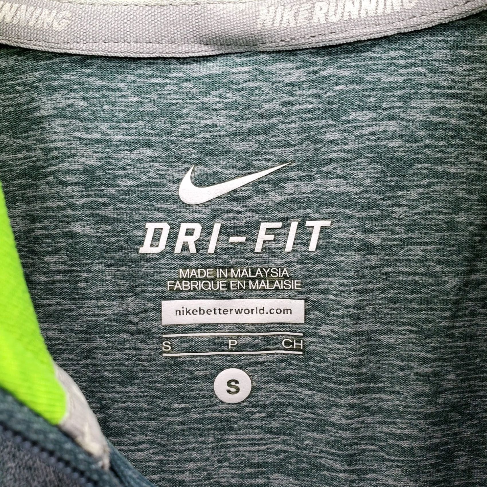 Nike Nike Dri-FIT 1/4 Zip Pullover Womens S Green Slim Fit Running Shirt Size S / US 4 / IT 40 - 5 Thumbnail