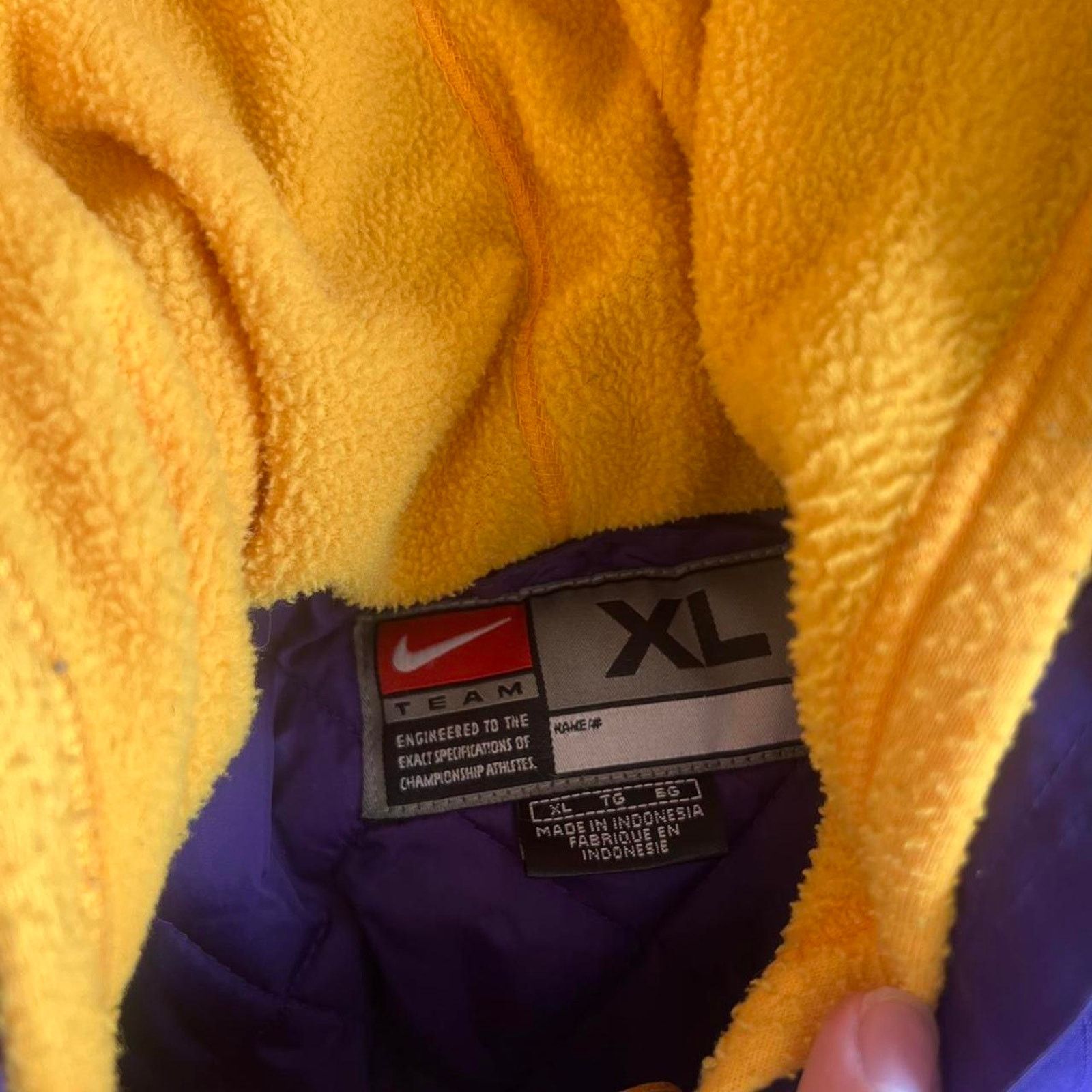 NFL × Nike × Vintage Vintage 90s Nike Minnesota Vikings Fleece Lined Jacket Size US XL / EU 56 / 4 - 7 Thumbnail