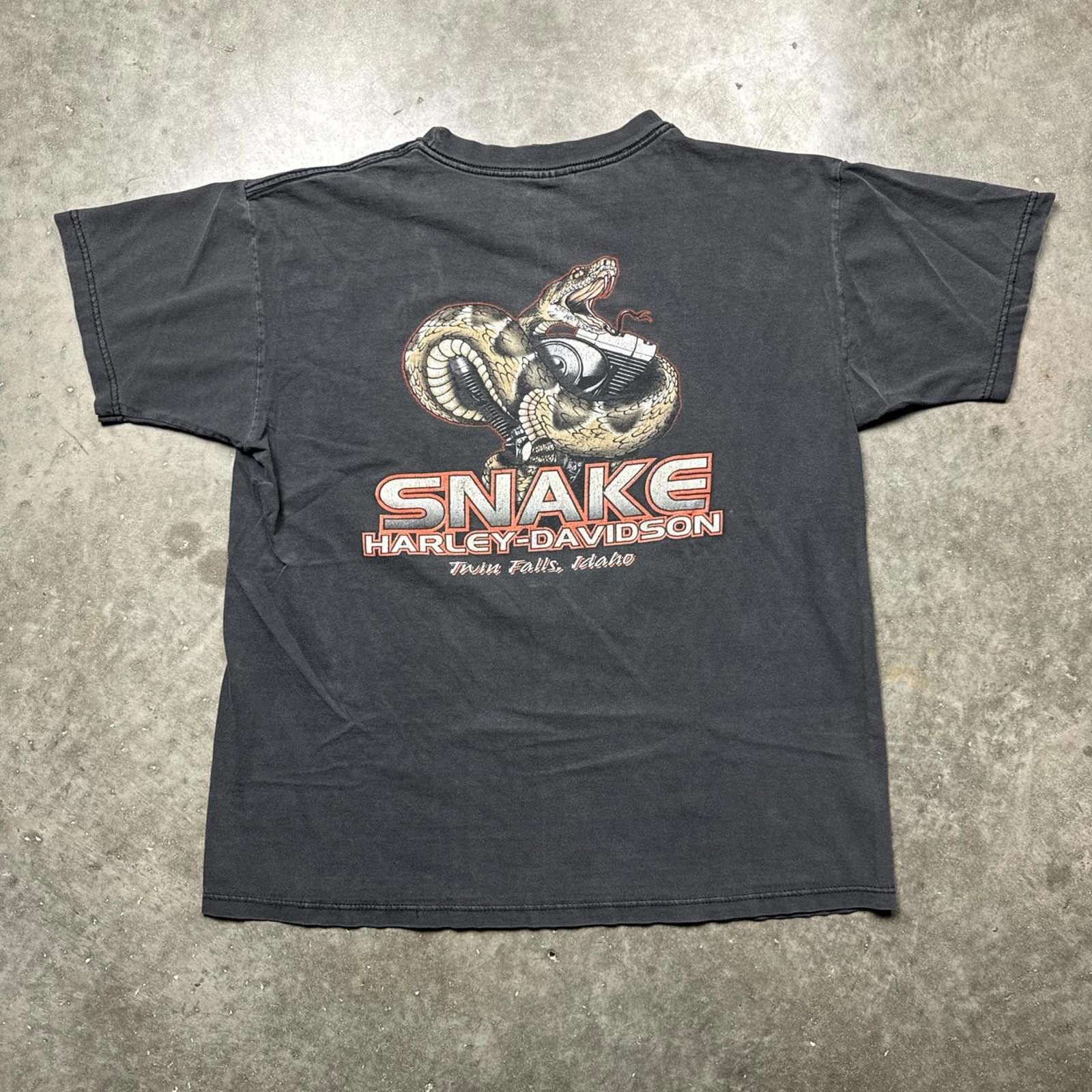 Harley Davidson Harley Davidson Motorcylce Faded 2000 Eagle & Snake T-Shirt Size US XL / EU 56 / 4 - 2 Thumbnail