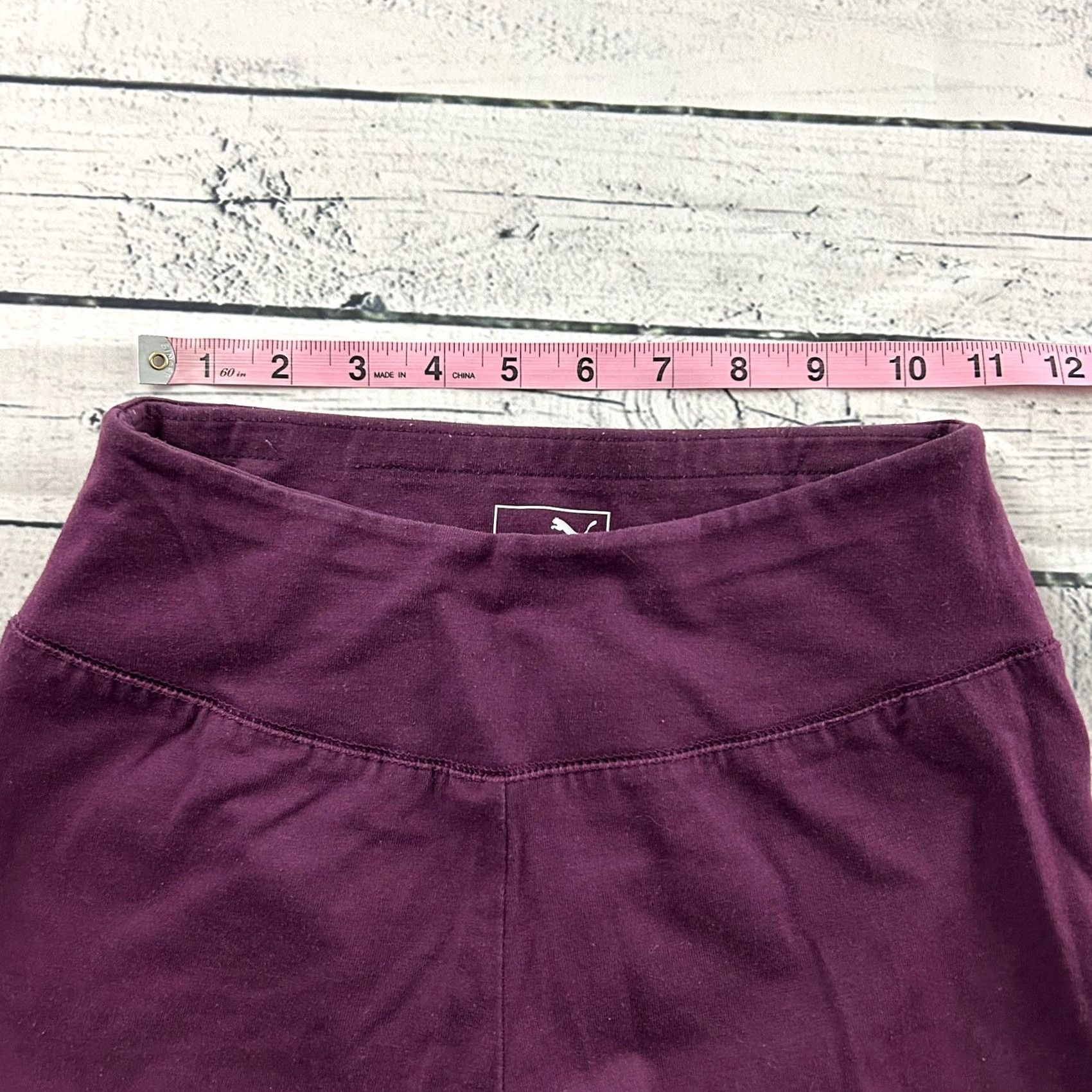 Puma Puma Cotton Full Length Athletic Yoga Pants Womens XS Maroon Size 26" / US 2 / IT 38 - 4 Thumbnail