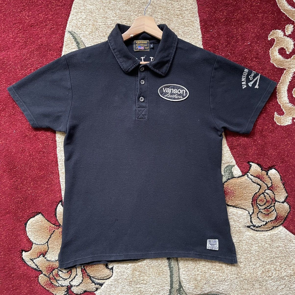If Six Was Nine × Japanese Brand × Vanson Leathers Vanson Leathers Motorcycles Punk Embroided Polo Shirt Size US M / EU 48-50 / 2 - 2 Thumbnail