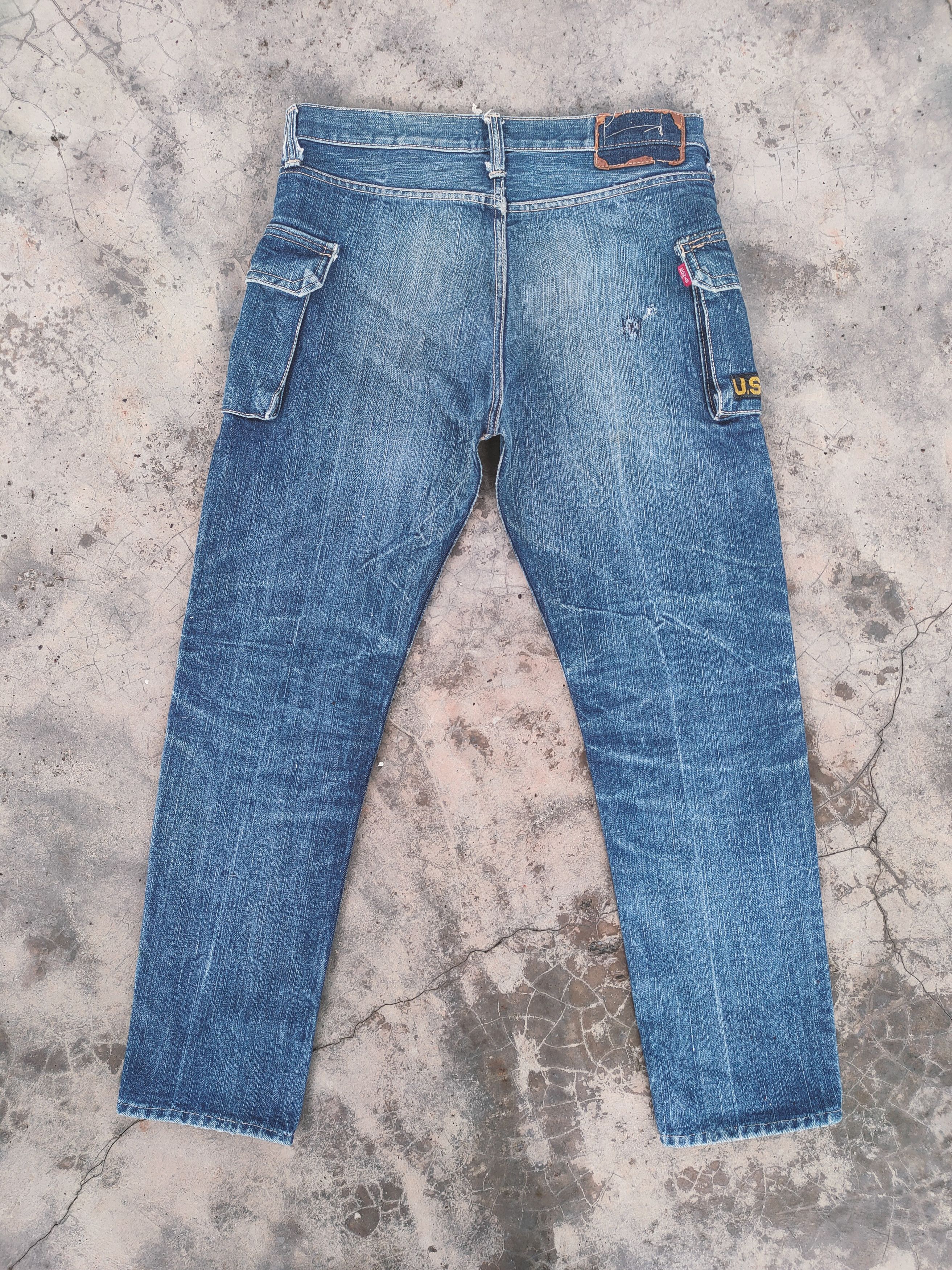 Edwin VINTAGE US EDWIN JEANS DENIM CARGO PANTS Size US 30 / EU 46 - 2 Thumbnail