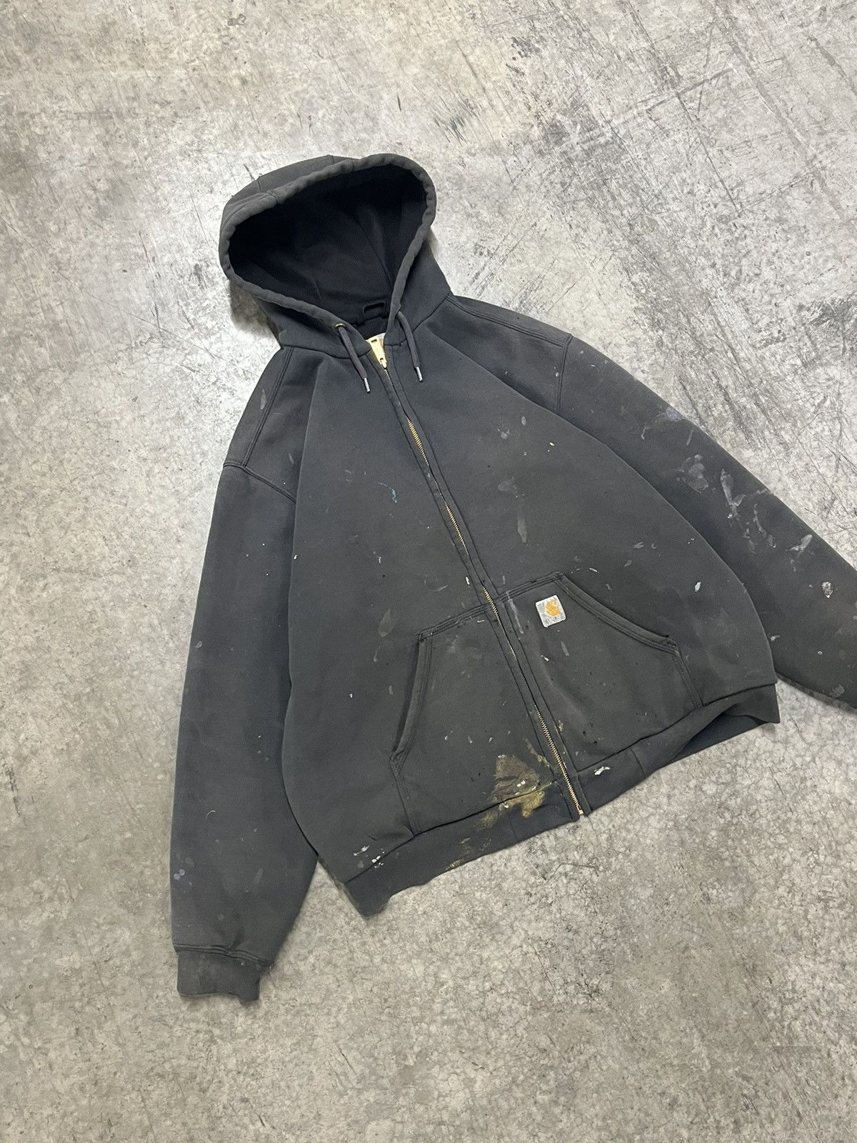 Carhartt × Vintage Carhartt vintage thrashed thermal lined zip up skater hype Size US L / EU 52-54 / 3 - 2 Thumbnail