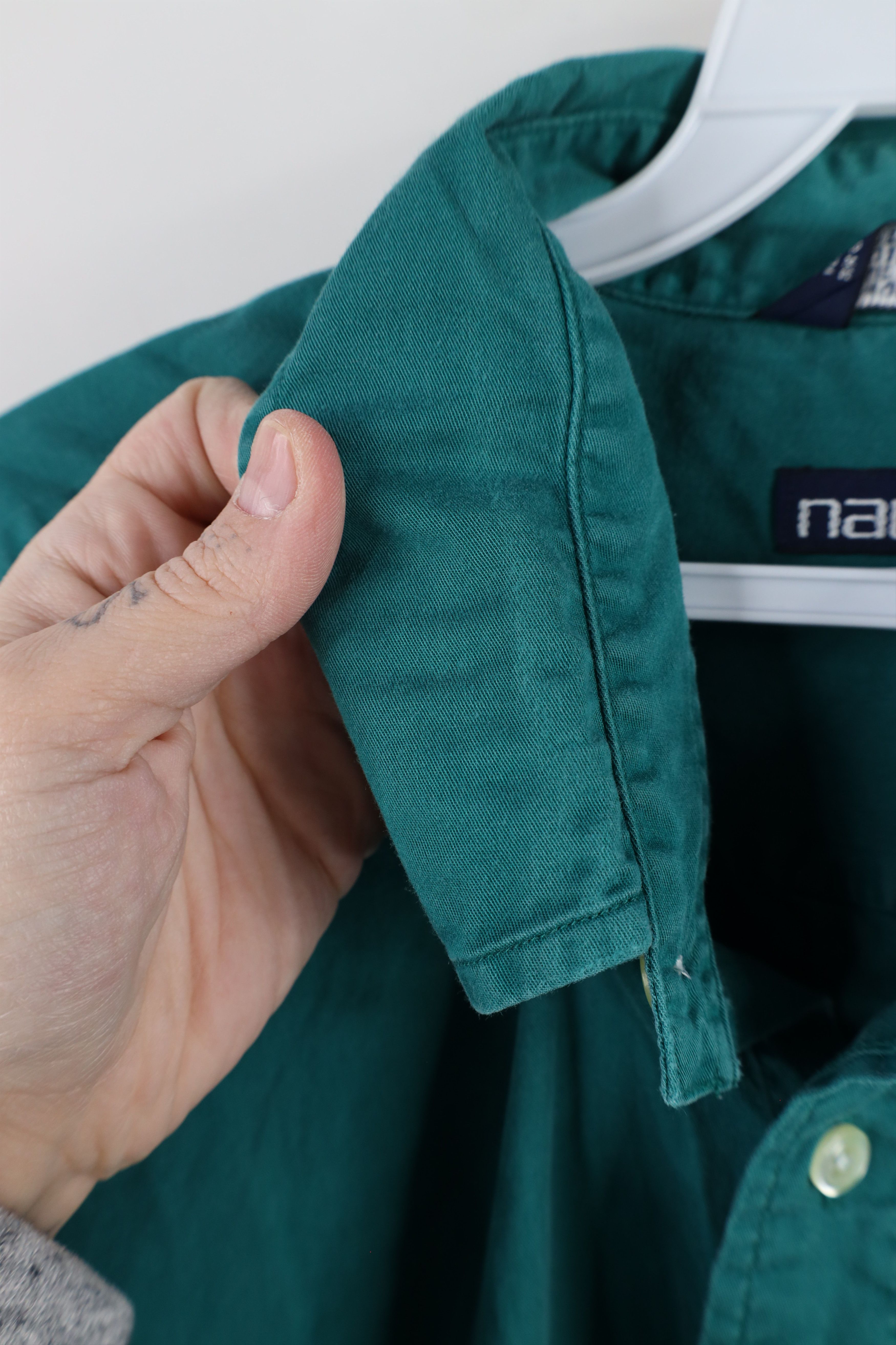Nautica × Vintage Vintage 90s Nautica Short Sleeve Collared Button Down Shirt Size US XL / EU 56 / 4 - 8 Thumbnail