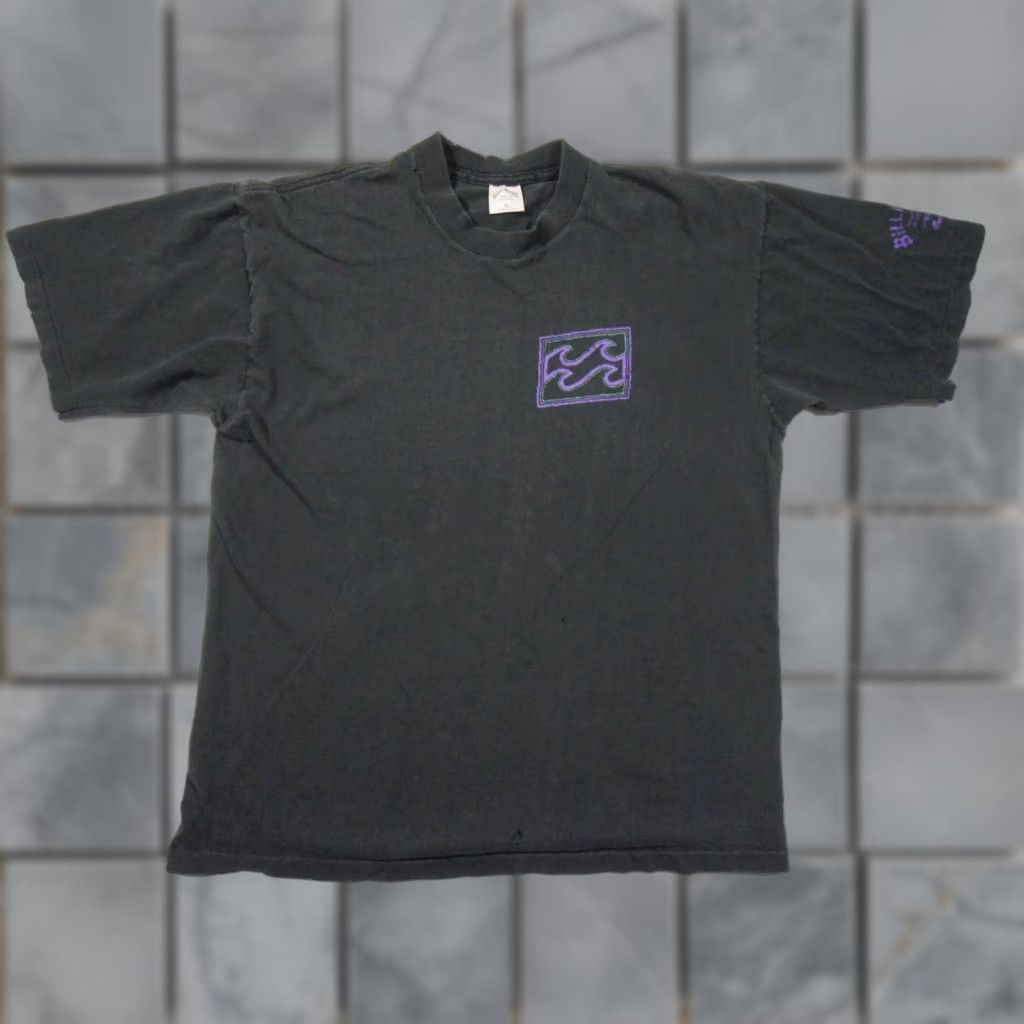 VINTAGE Billabong T-Shirt Men XL Black Surf 90s Skate Streetwear Cotton Logo Short Sleeve All Seasons