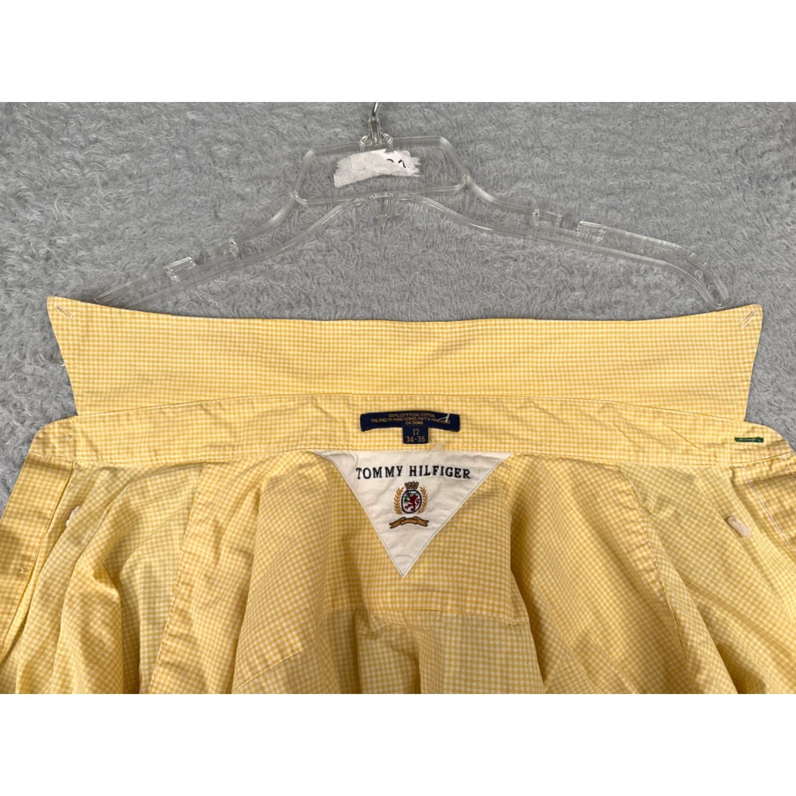 Tommy Hilfiger Tommy Hilfiger Shirt Men XL Yellow Plaid 100% Cotton Long Sleeve Pocket Button-Up Fashion Colorful 34-35 Size US XL / EU 56 / 4 - 2 Thumbnail