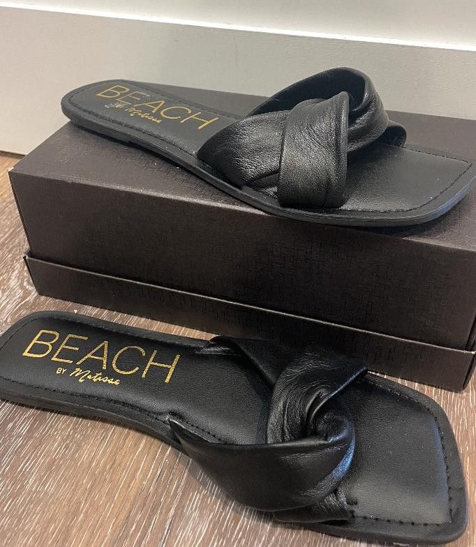 Designer Beach Black Sandal Size US 9 / IT 39 - 3 Thumbnail