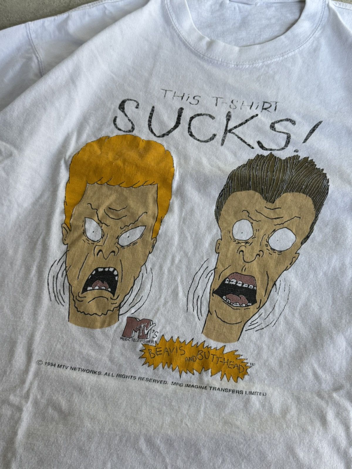 Japanese Brand THIS T-SHIRT SUCKS ! BEAVIS & BUTTHEAD T-SHIRT Size US XL / EU 56 / 4 - 5 Thumbnail