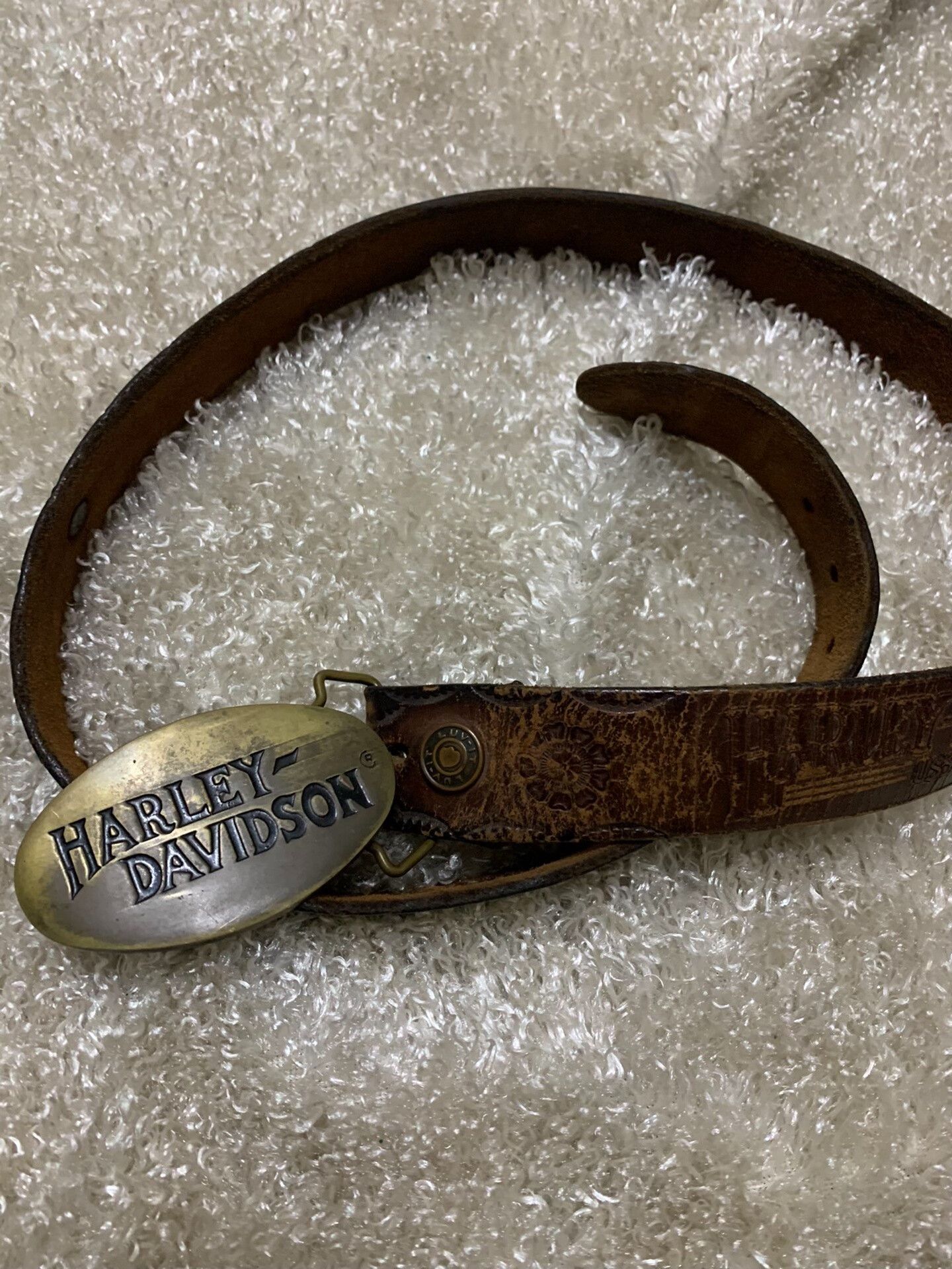 Harley Davidson Harley Davidson 1983 Men's Vintage Belt Size ONE SIZE - 1 Thumbnail